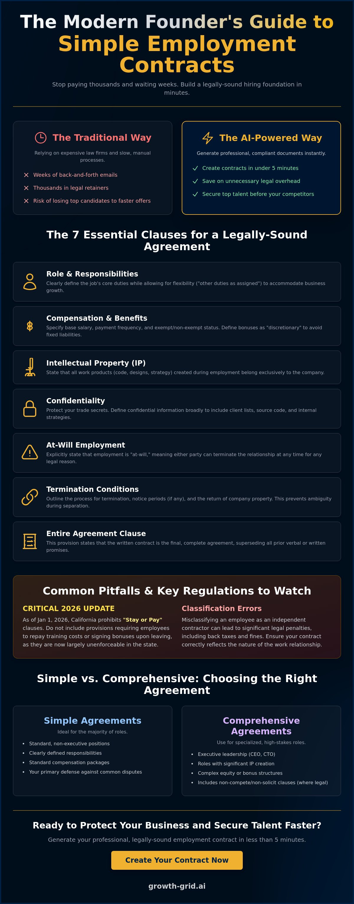 Create a simple employment contract
