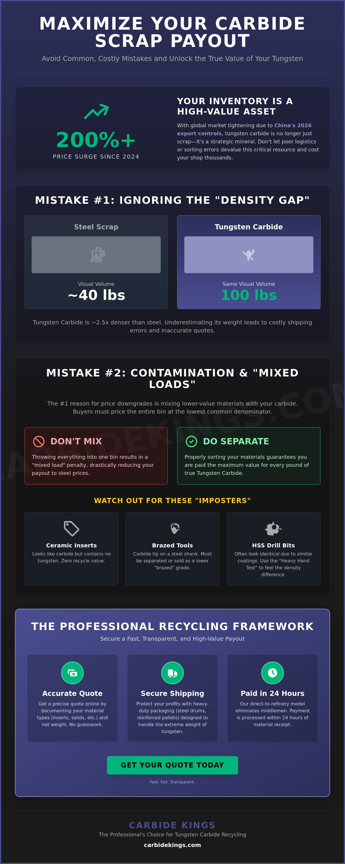 Common mistakes when selling carbide scrap