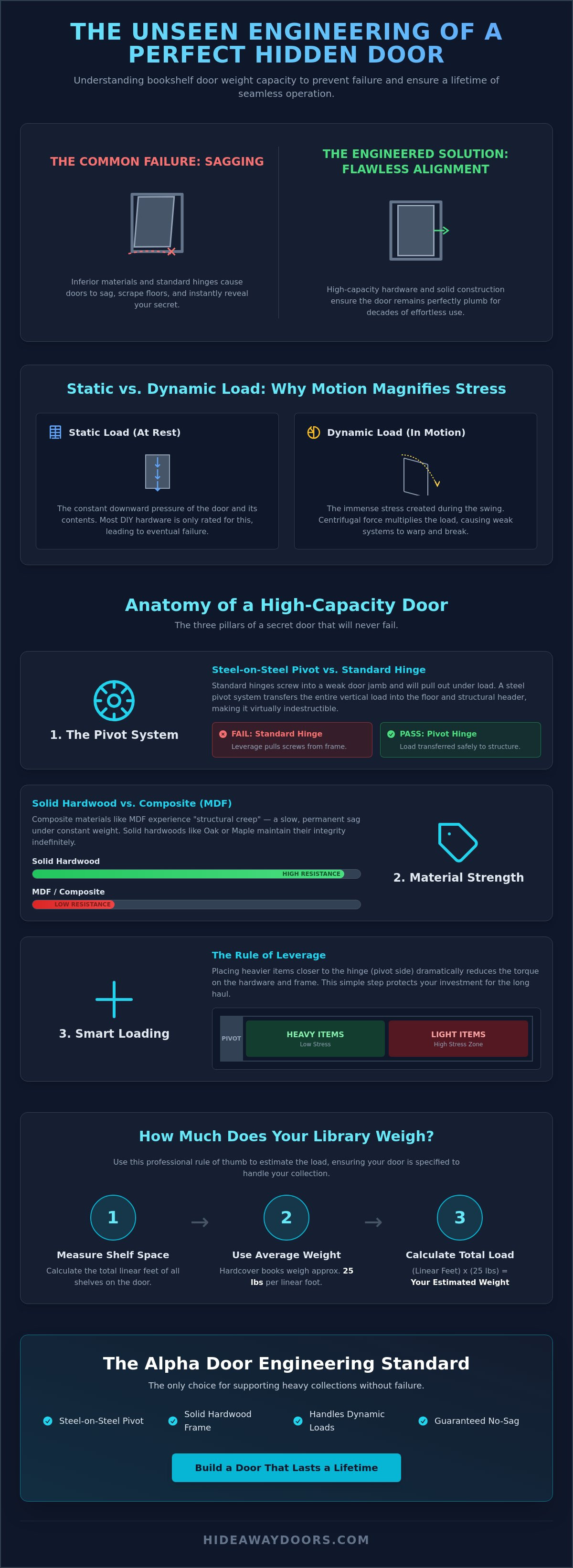 Bookshelf door weight capacity