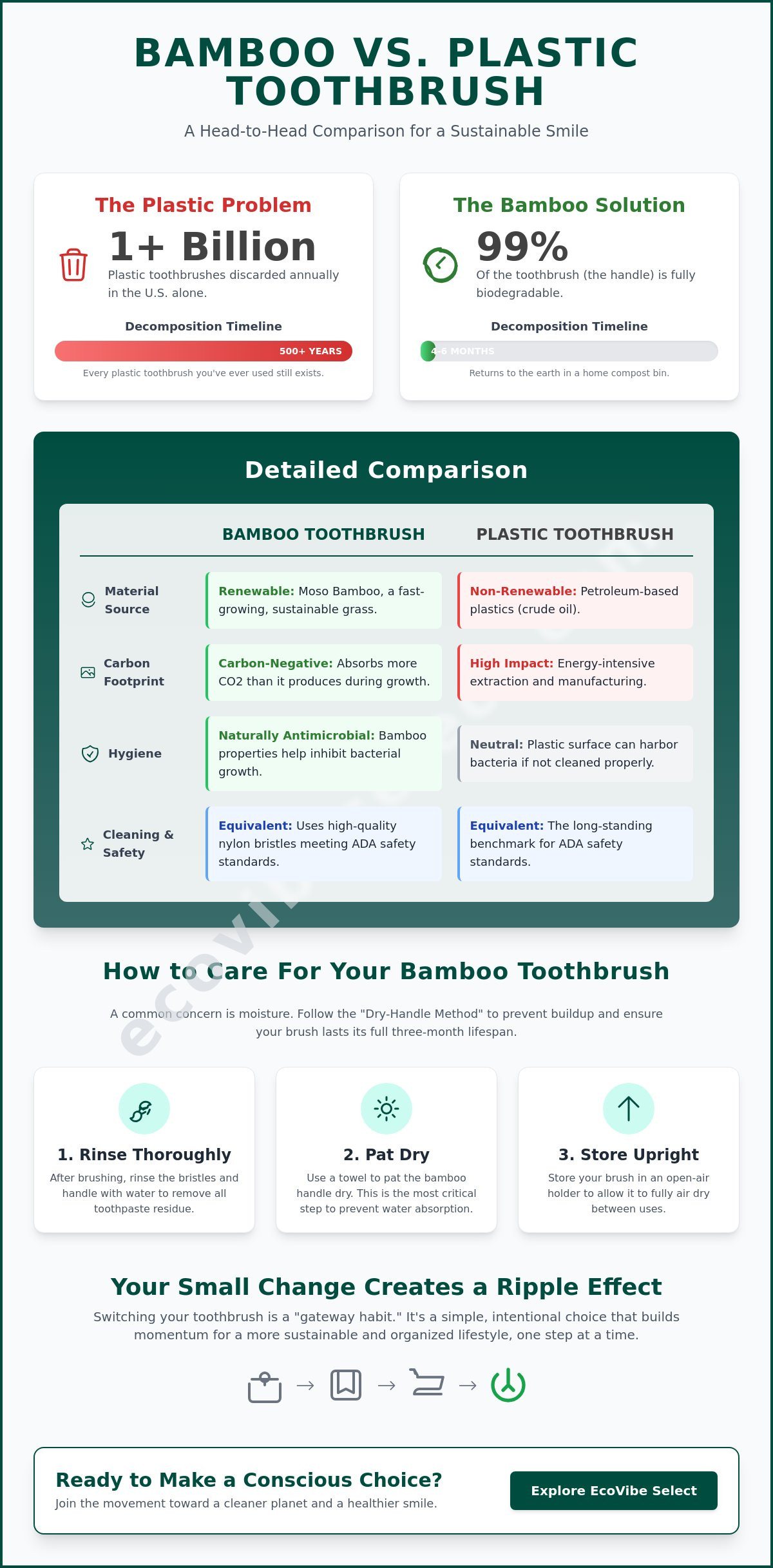 Bamboo vs plastic toothbrush