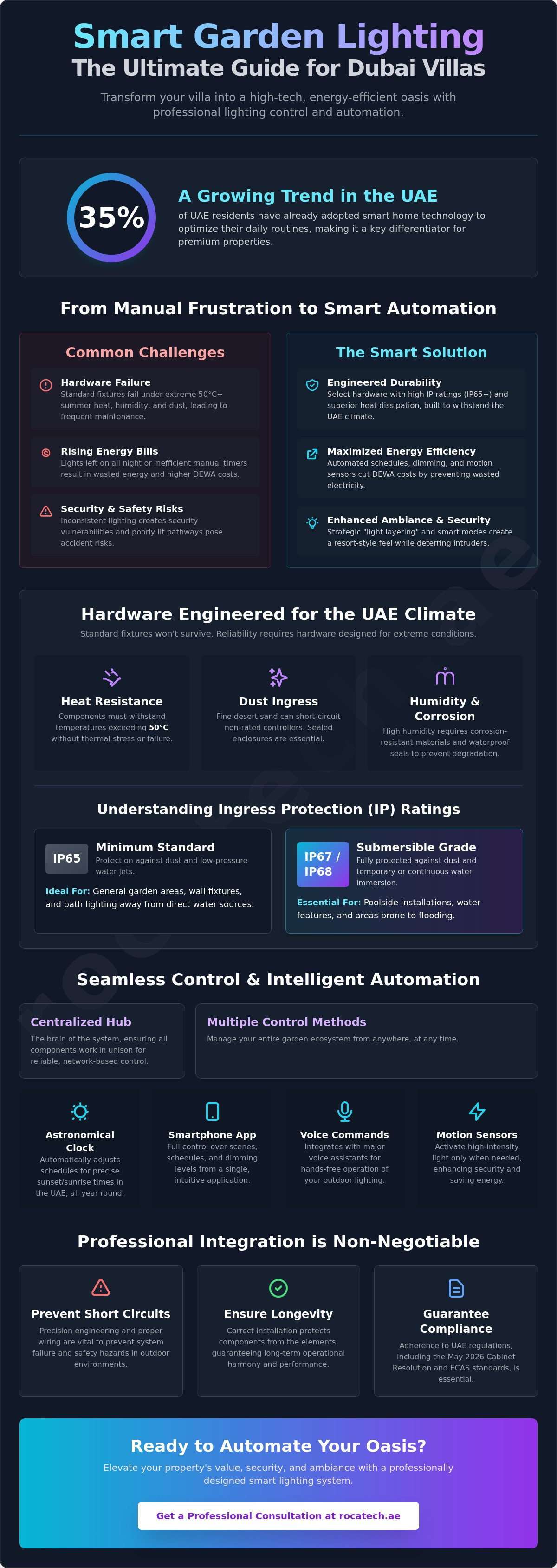 Smart garden lighting dubai