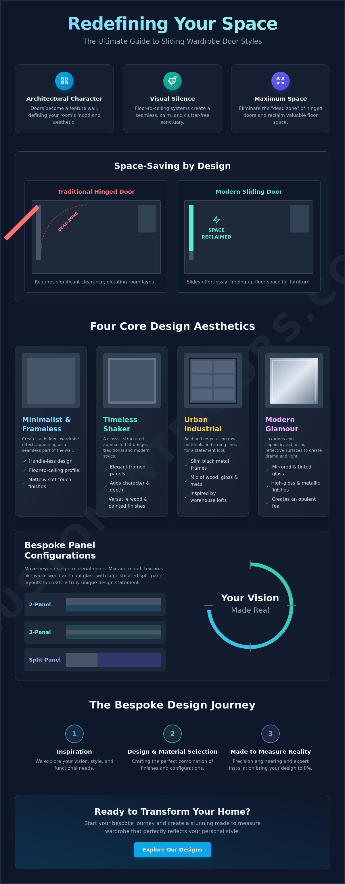 Sliding wardrobe door styles