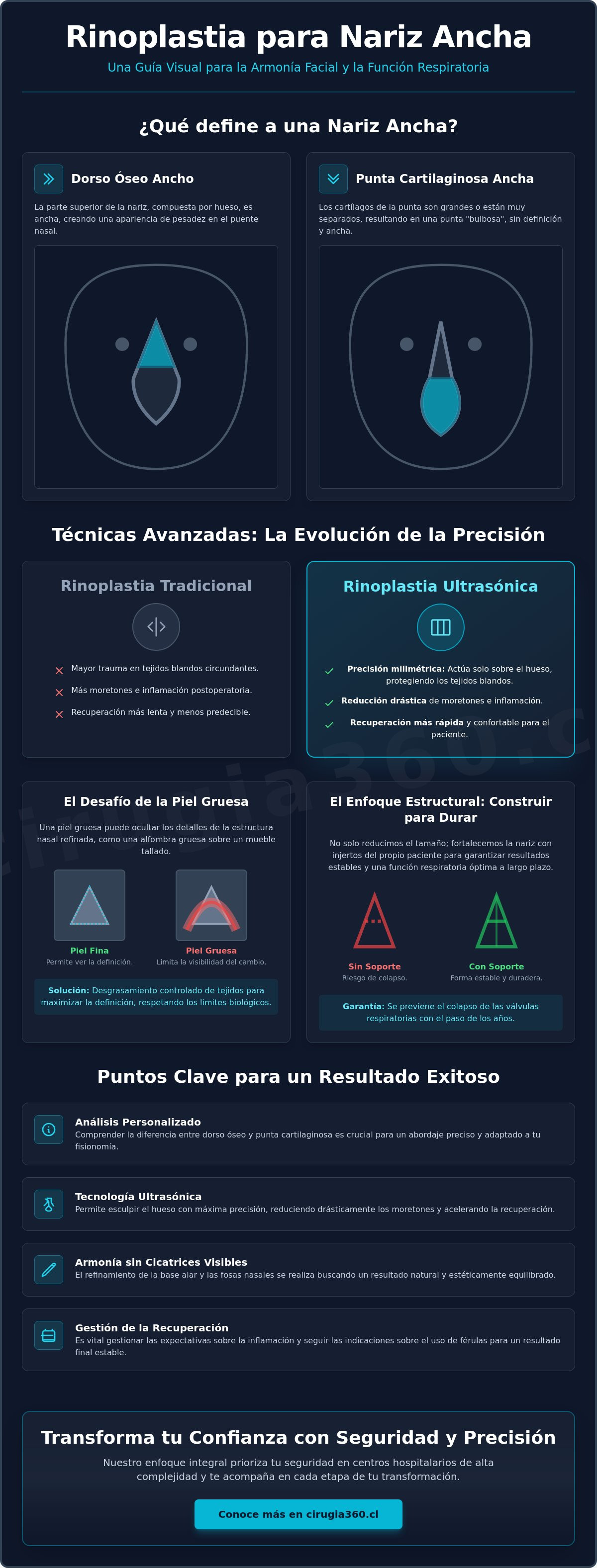 Rinoplastia para nariz ancha