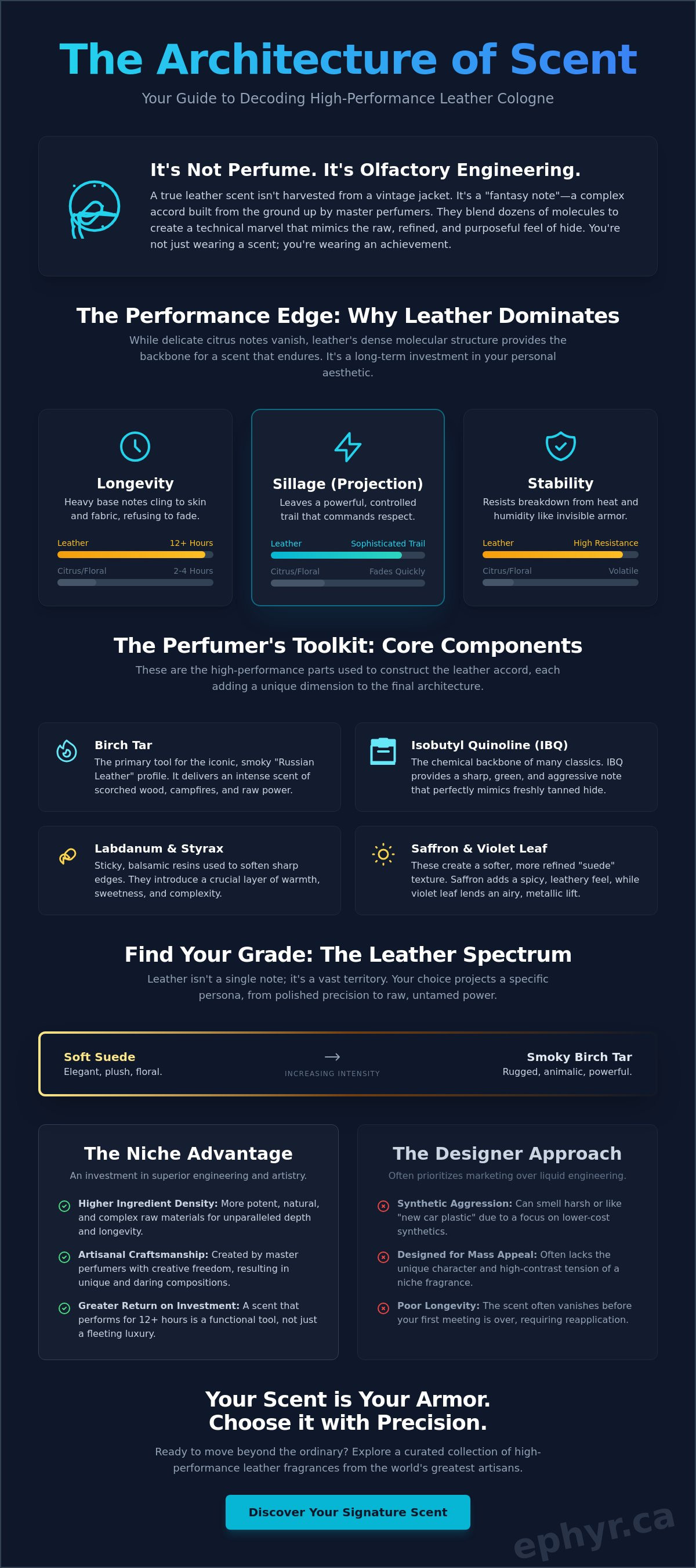 Leather scented cologne