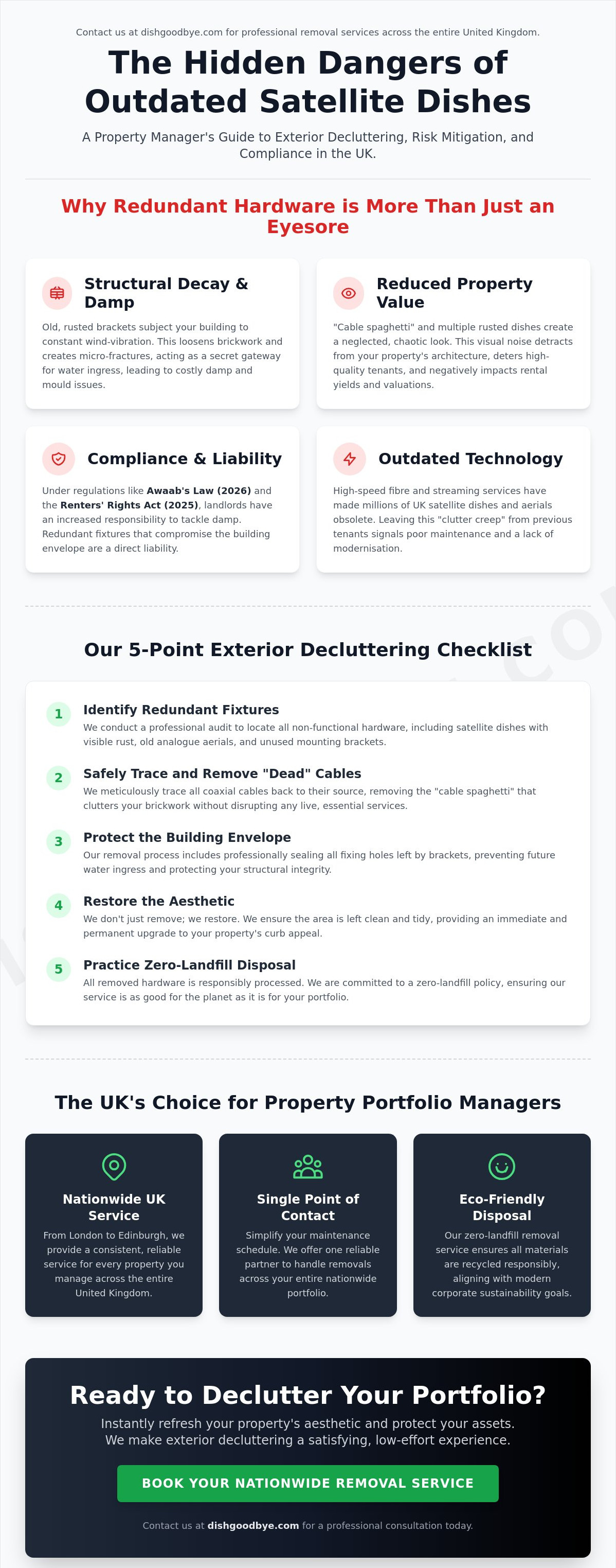 Exterior decluttering for property managers