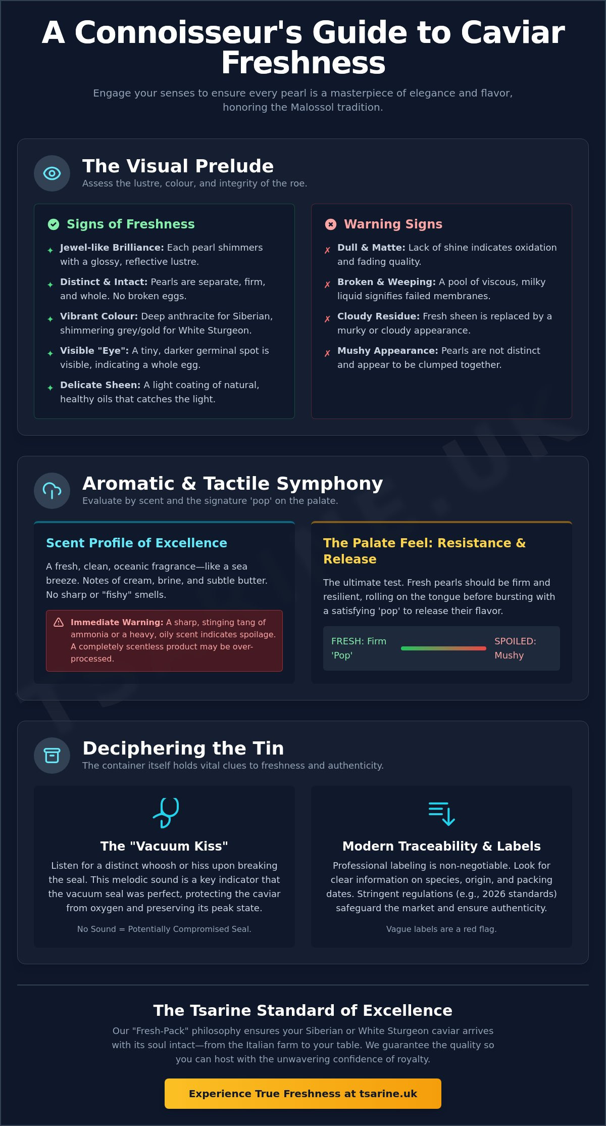 How to check caviar freshness