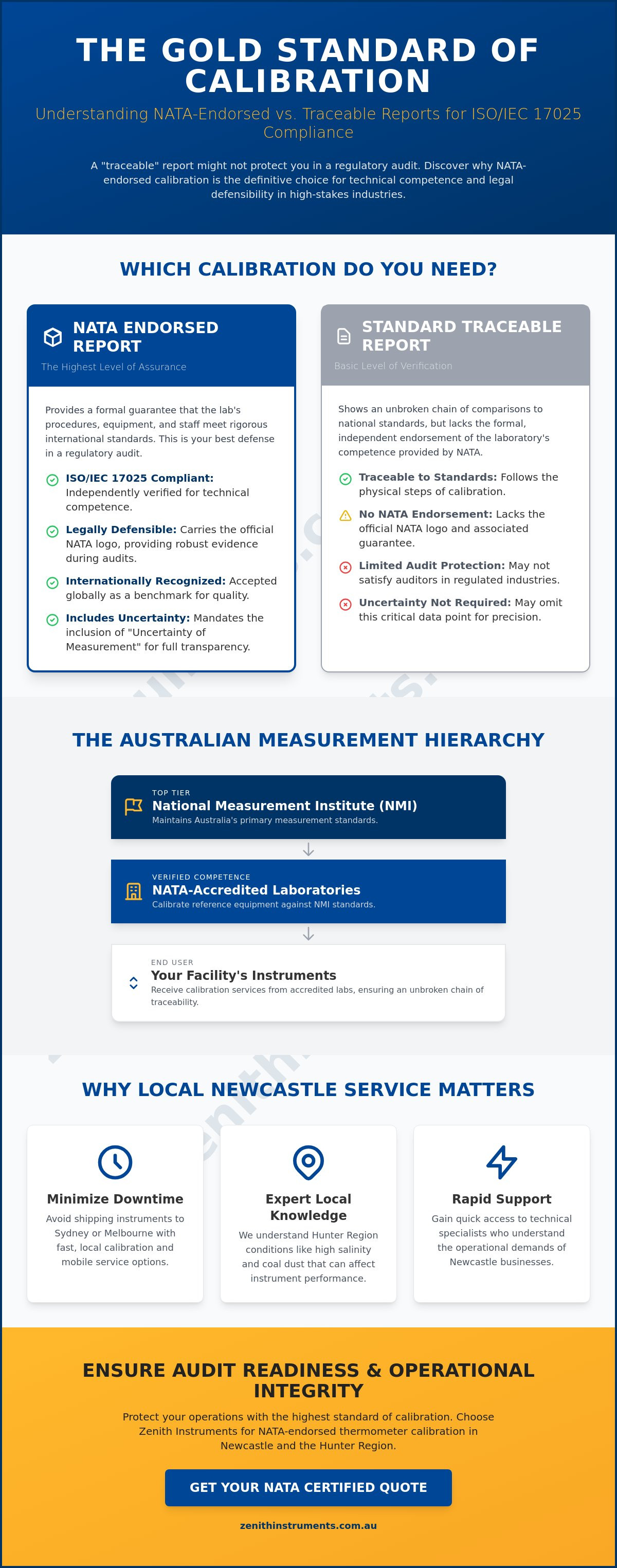 NATA certified thermometer calibration newcastle