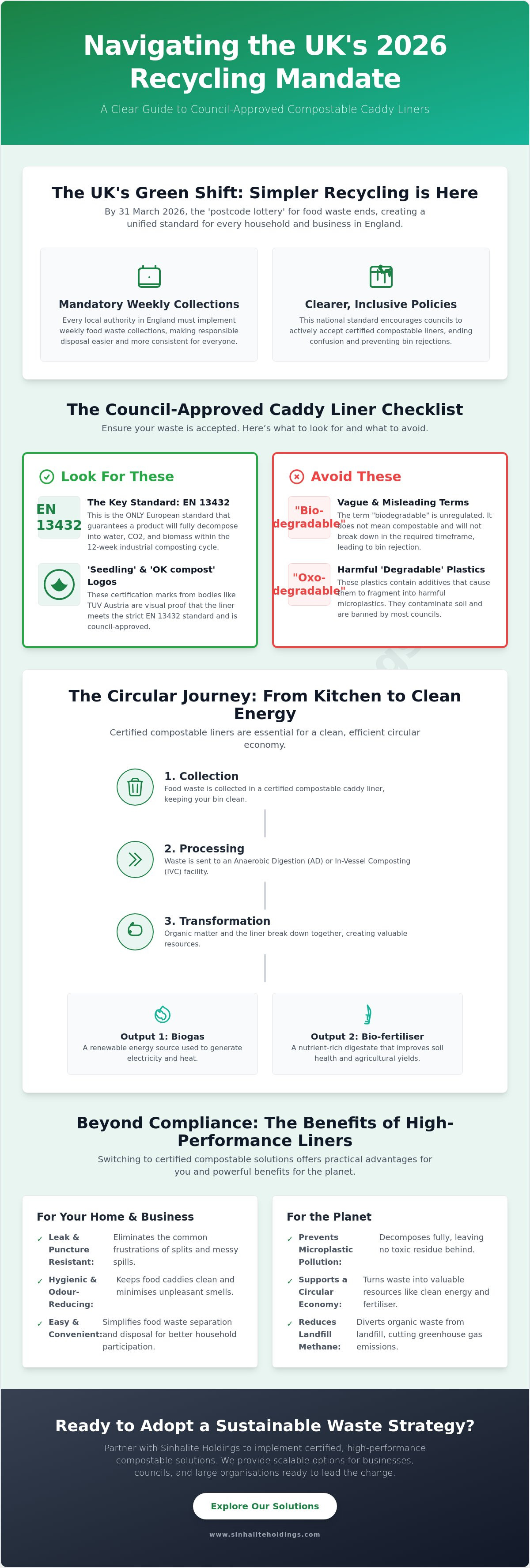 Which uk councils accept compostable caddy liners