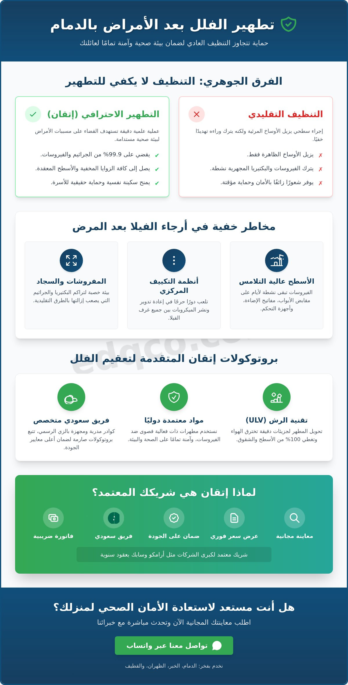 تطهير الفلل بعد الأمراض بالدمام