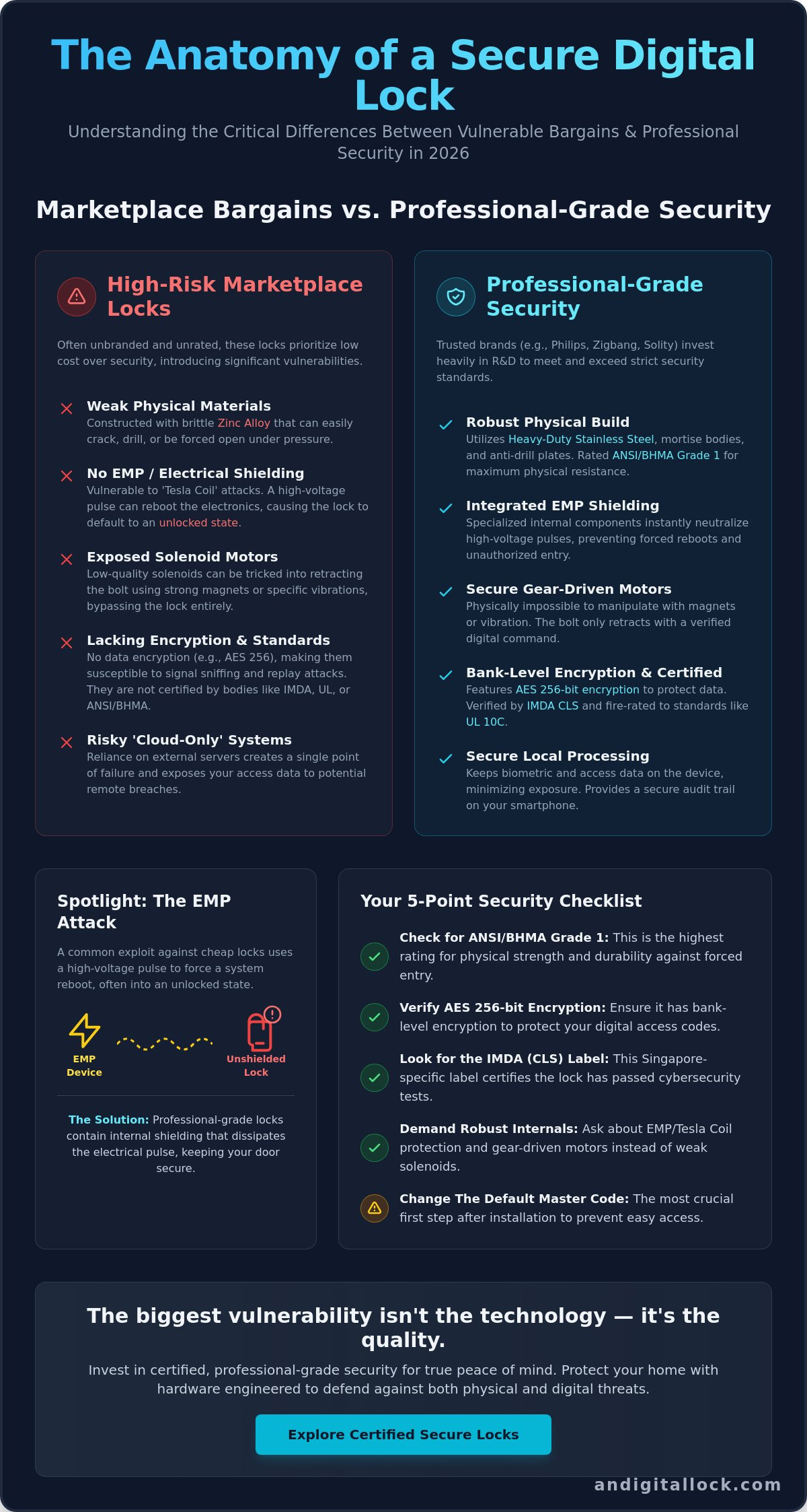 Digital lock security vulnerabilities