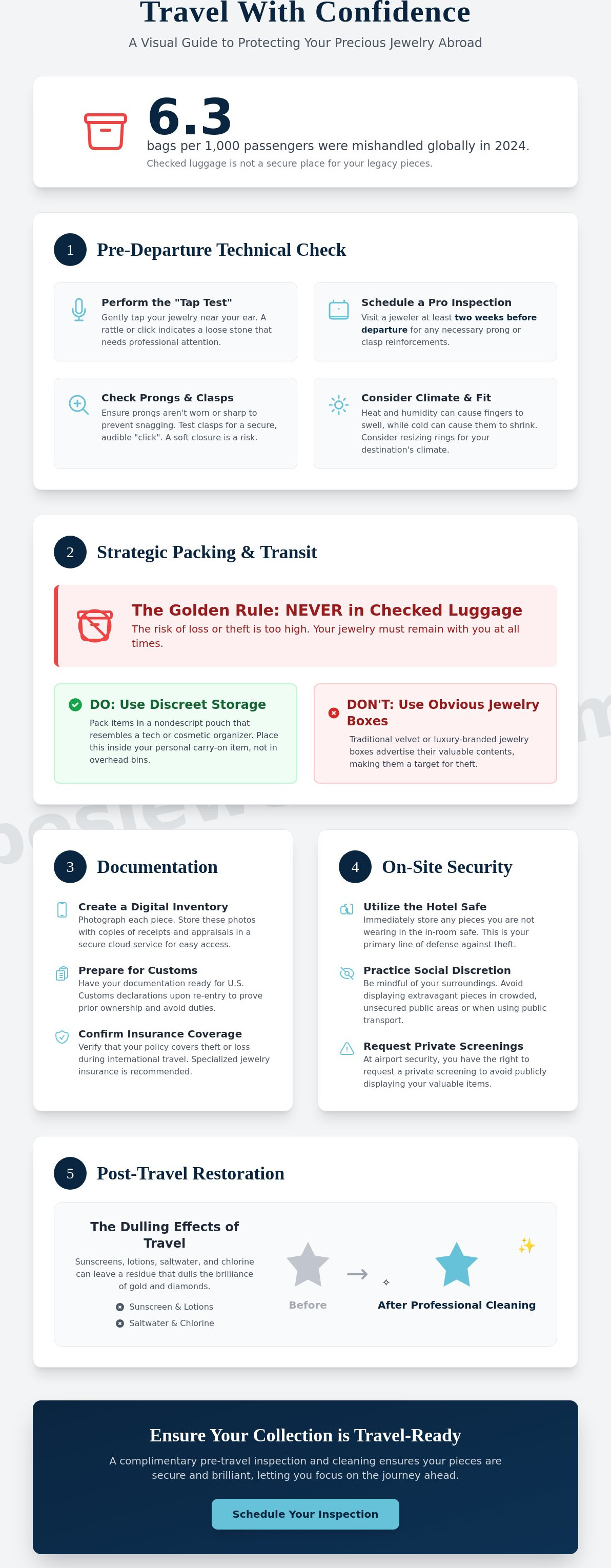 Traveling with expensive jewelry tips