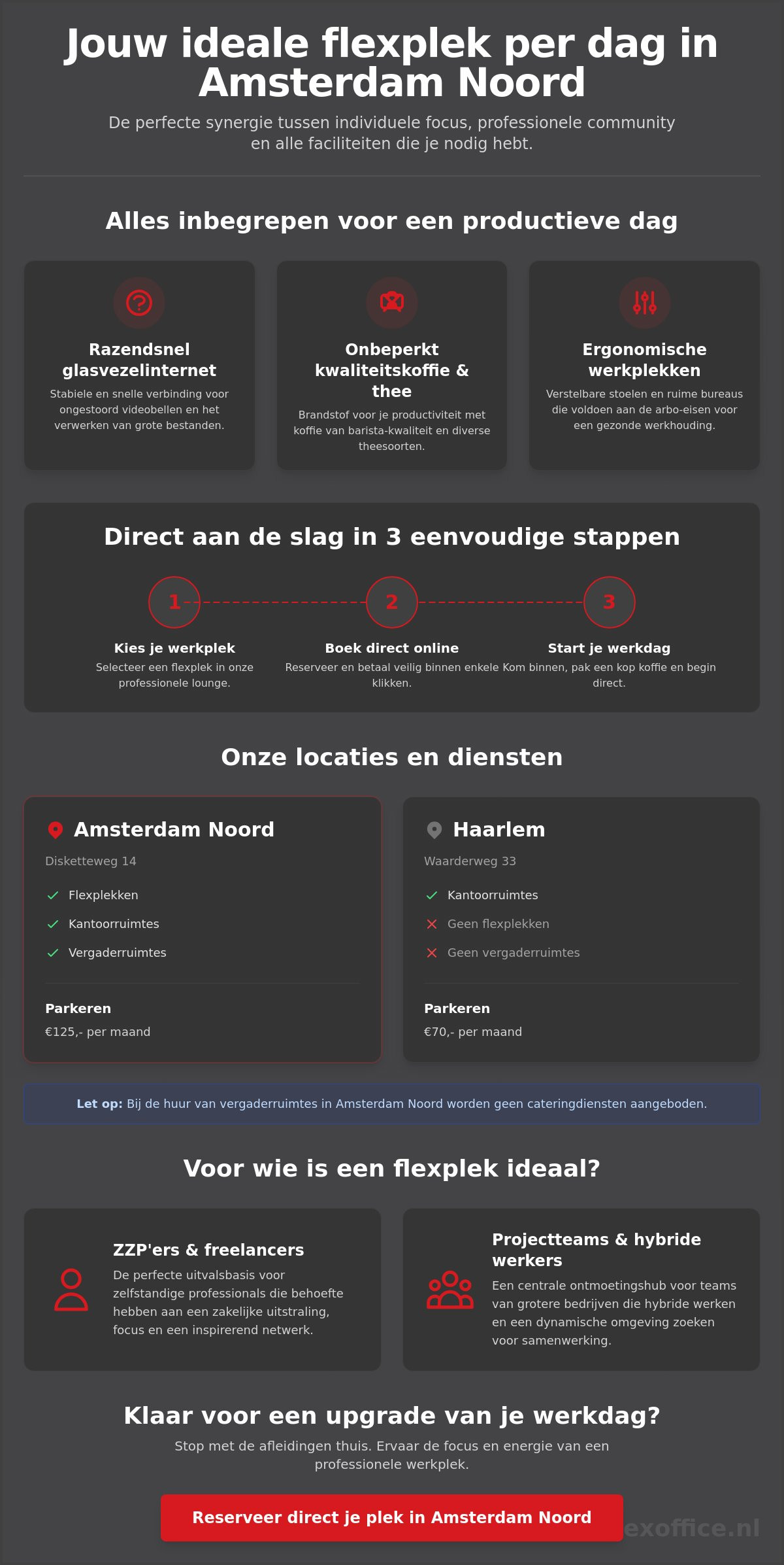Flexplek per dag amsterdam