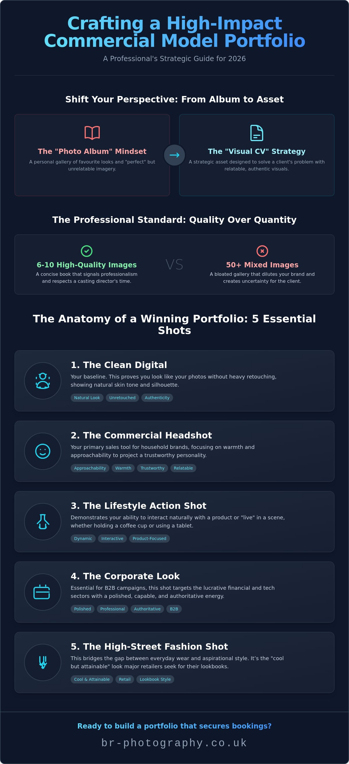 Commercial model portfolio examples