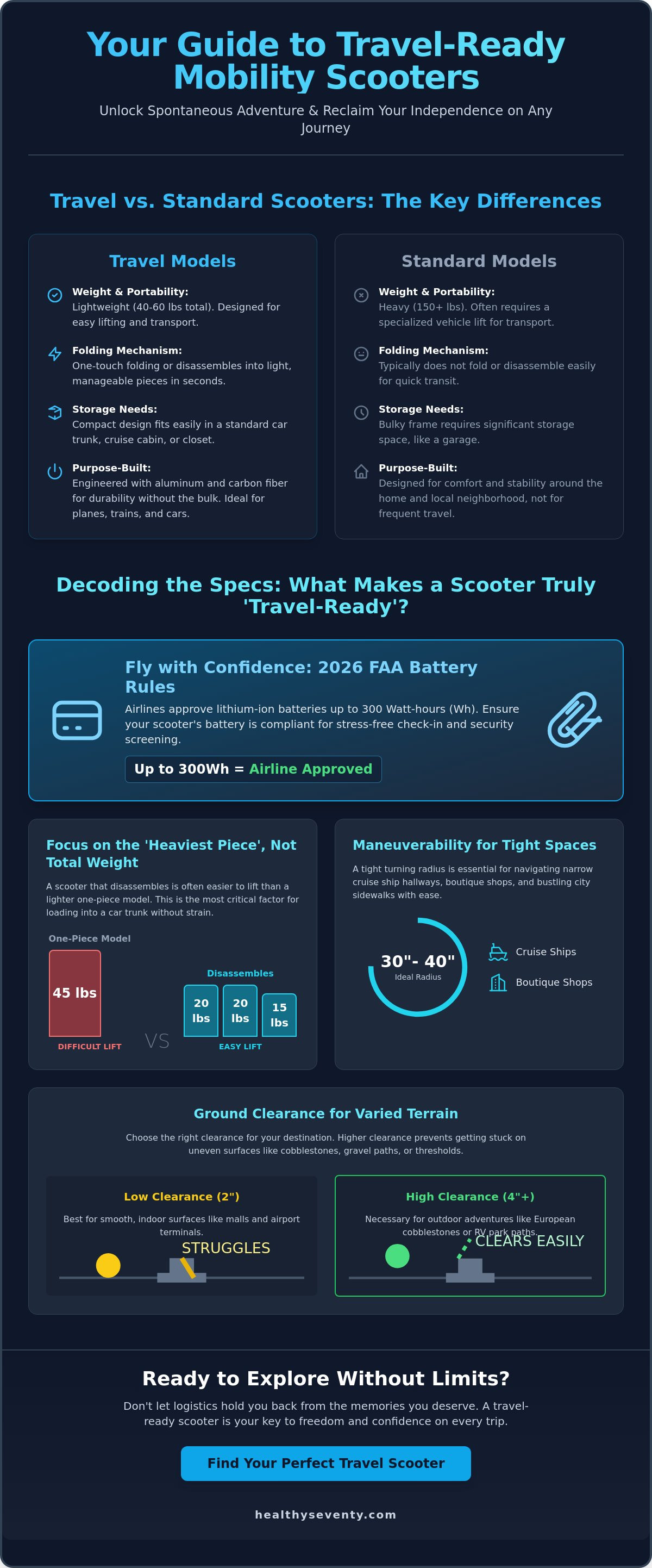 Mobility scooters for travel