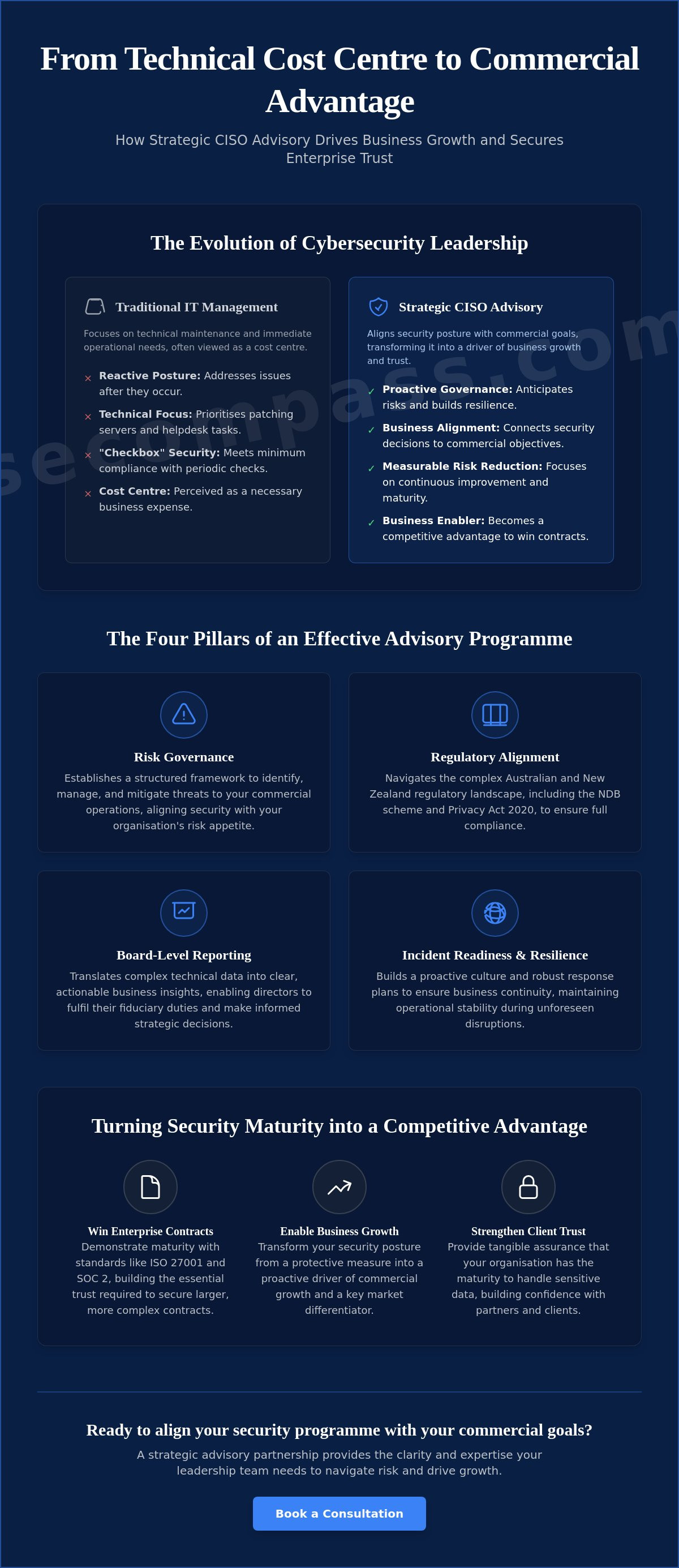 Strategic ciso advisory