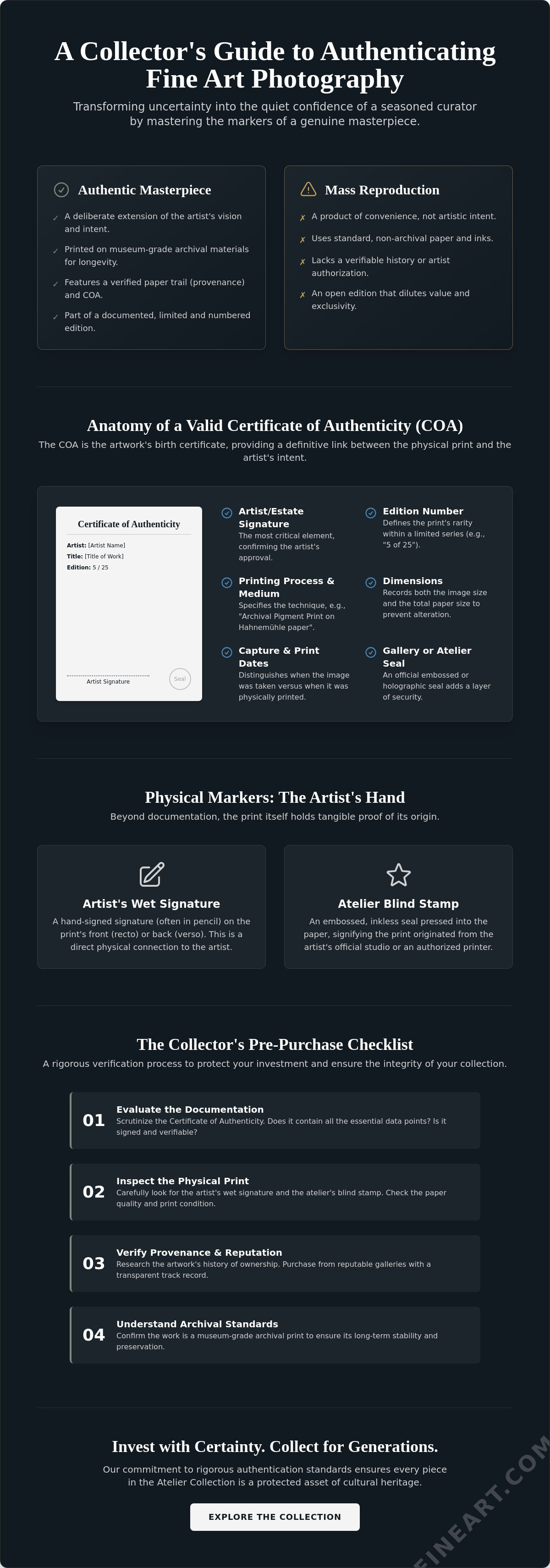 How to authenticate fine art photography