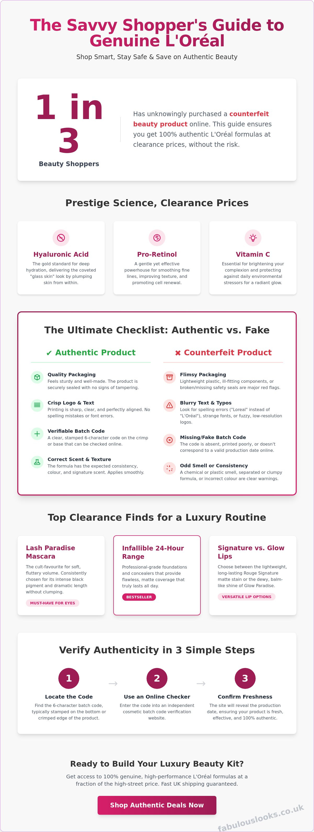 Cheap genuine l'oreal products uk