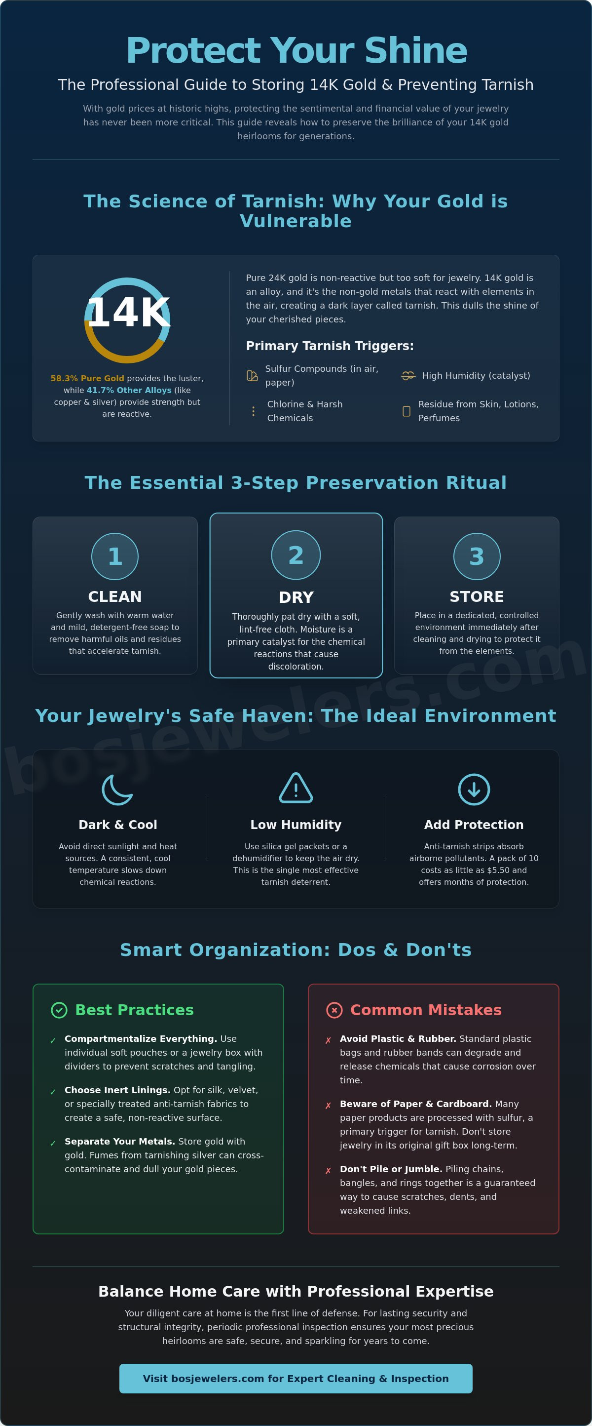 How to store gold jewelry to prevent tarnish