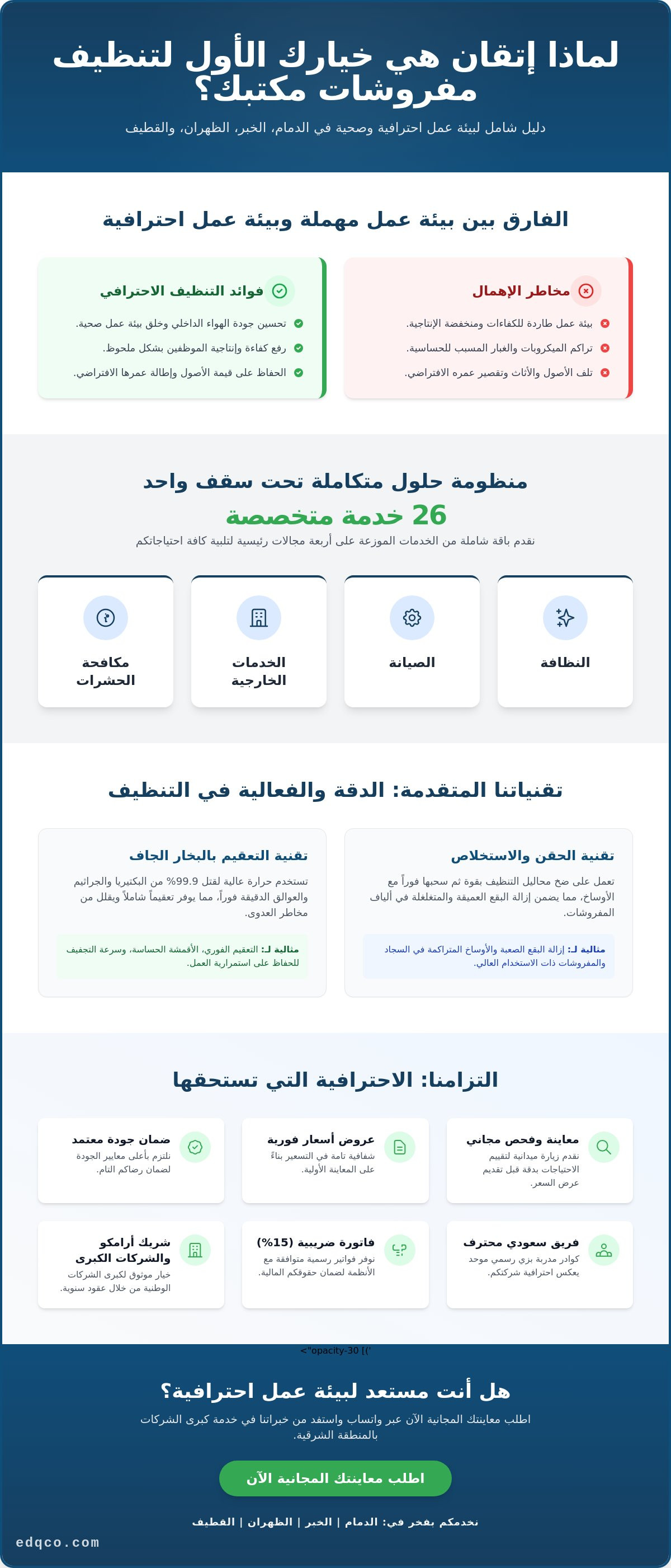 شركة تنظيف مفروشات مكتبية بالدمام