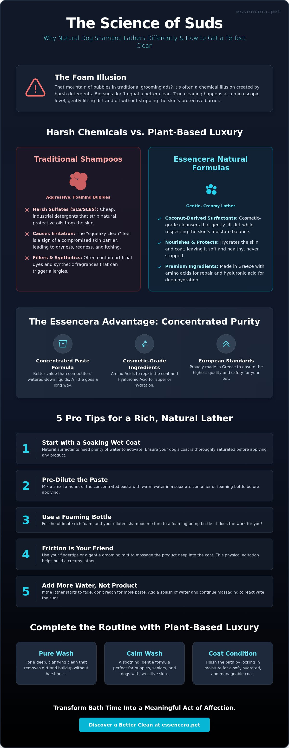 How to make natural dog shampoo lather more