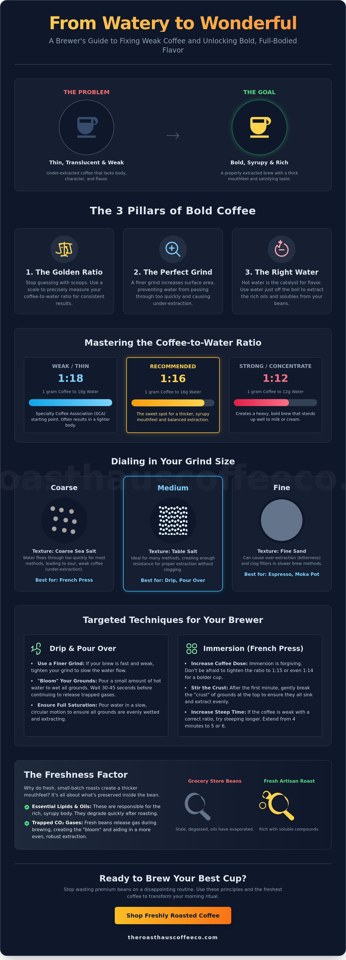 How to make coffee taste less watery