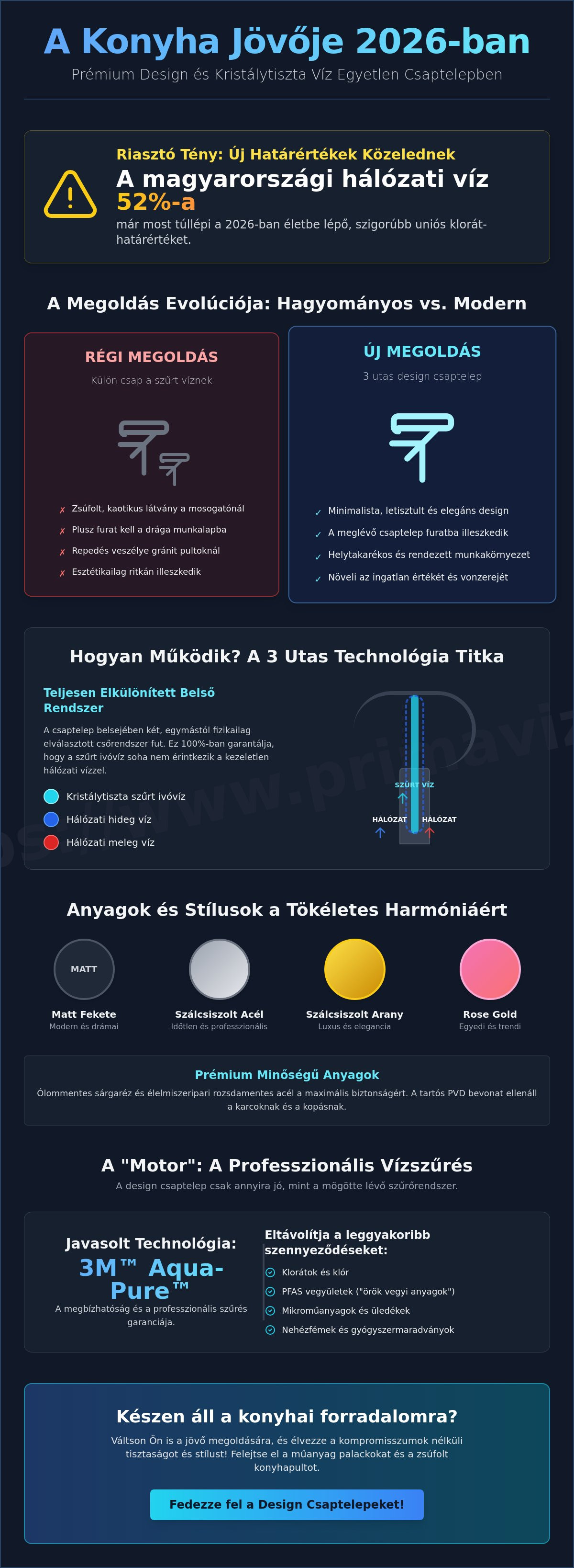 Design csaptelep szűrt vízhez