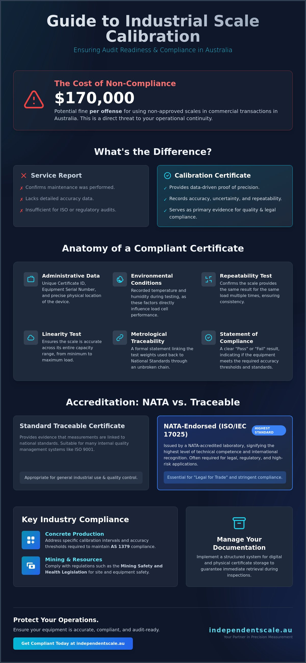 Industrial scale calibration certificate