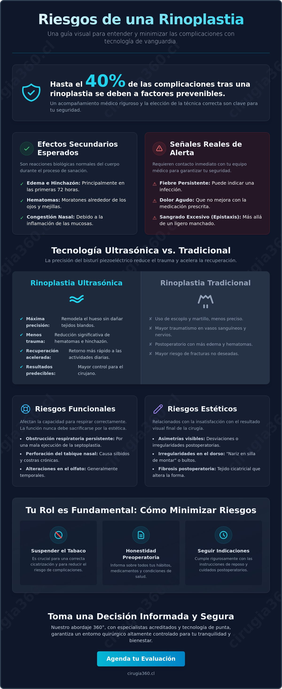 Riesgos de una rinoplastia