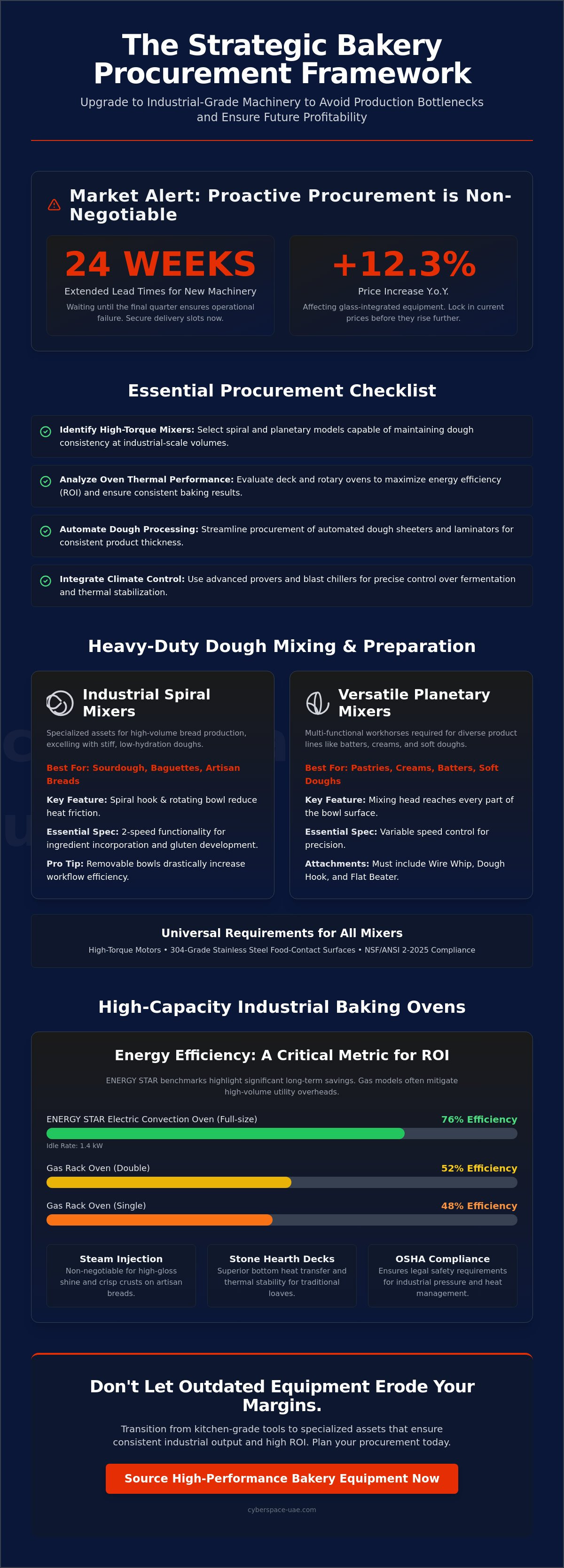 Commercial bakery equipment checklist
