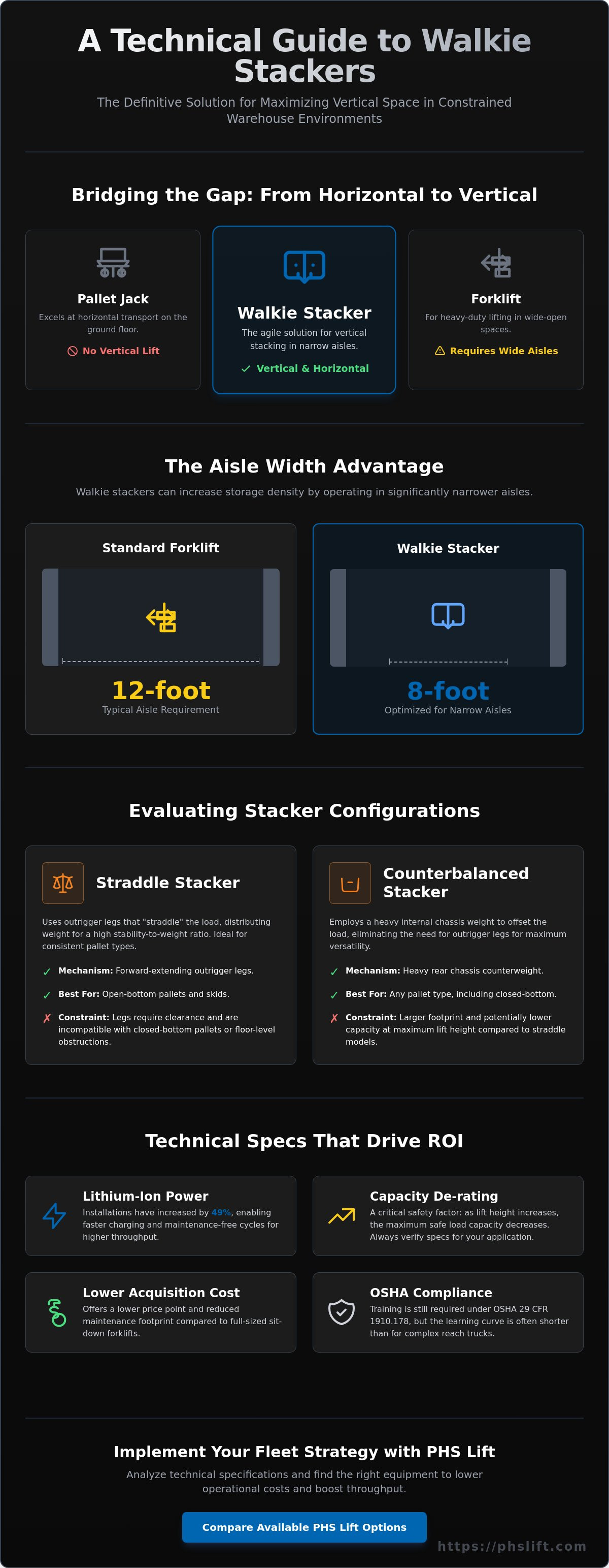 Walkie stacker