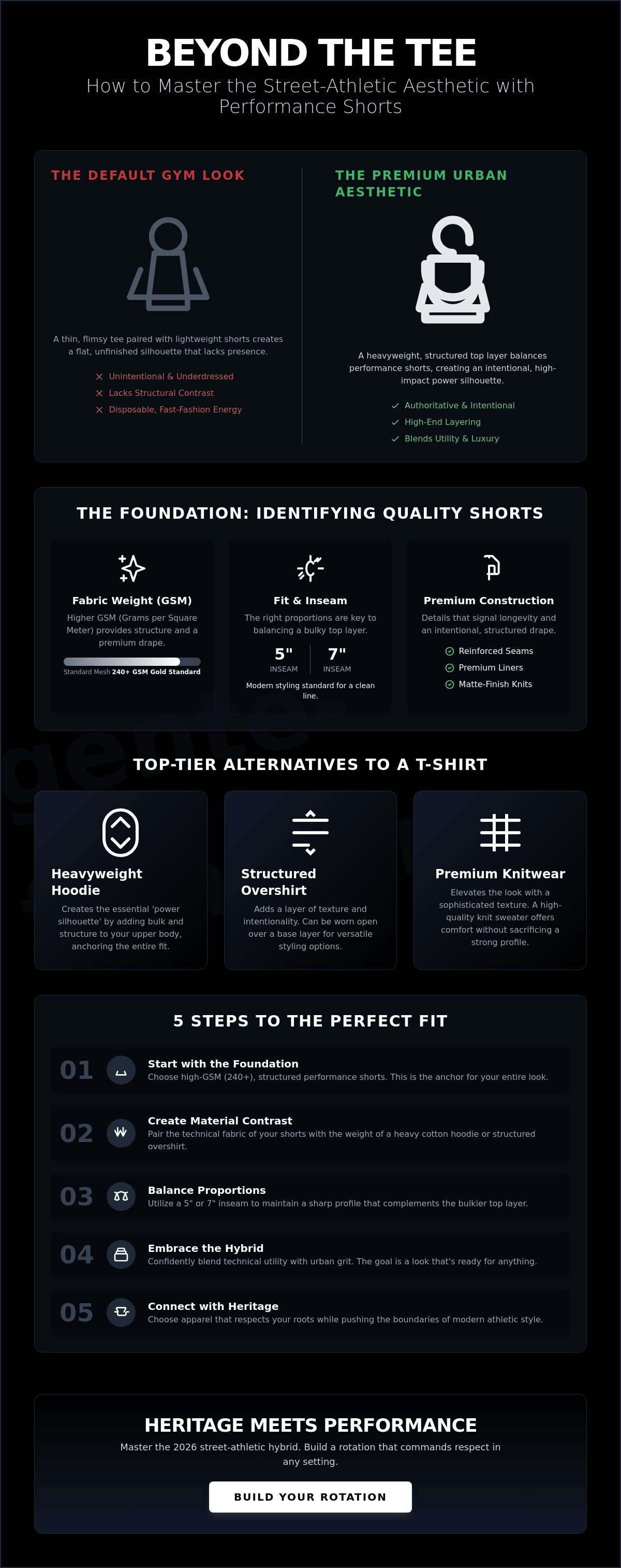 What to wear with performance shorts besides a t-shirt
