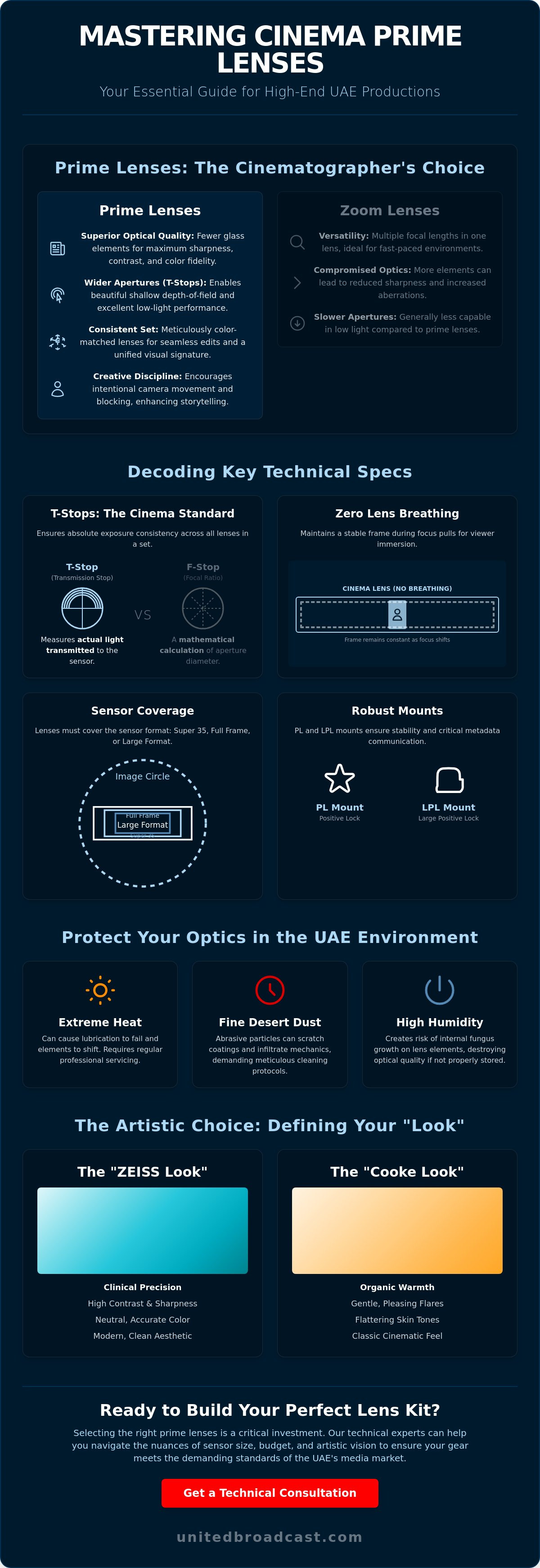 Prime lenses cinema Dubai