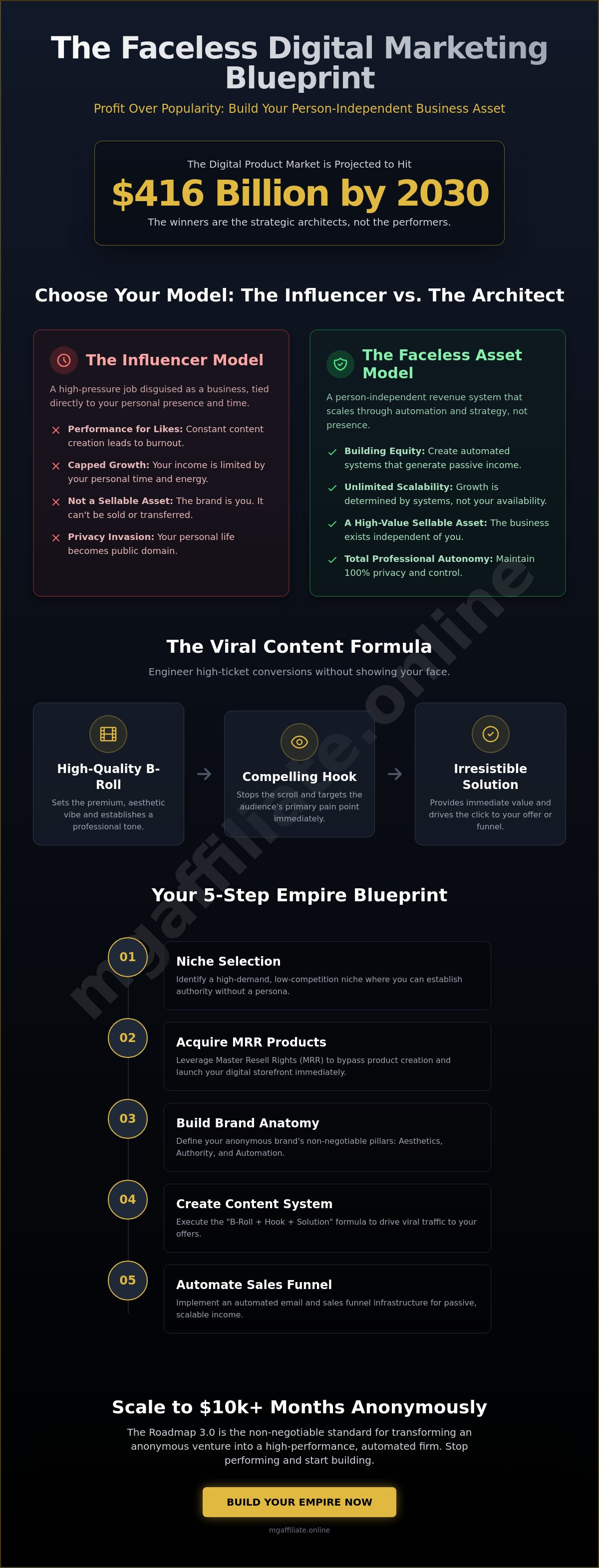 Faceless digital marketing