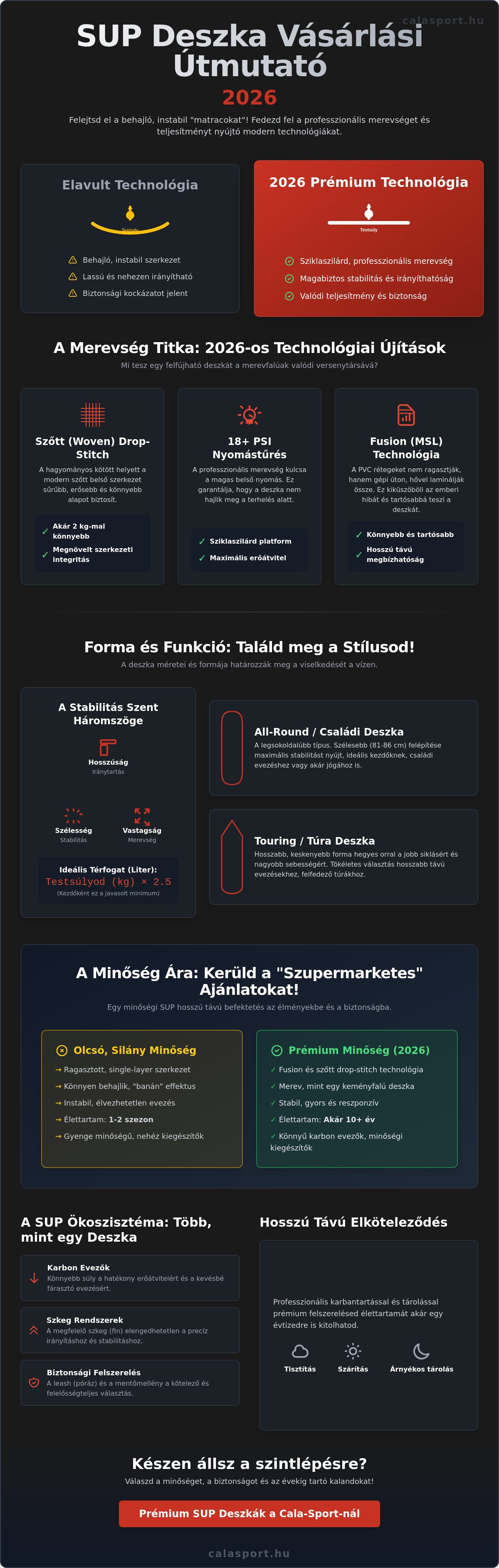 Sup deszka vásárlási útmutató 2026