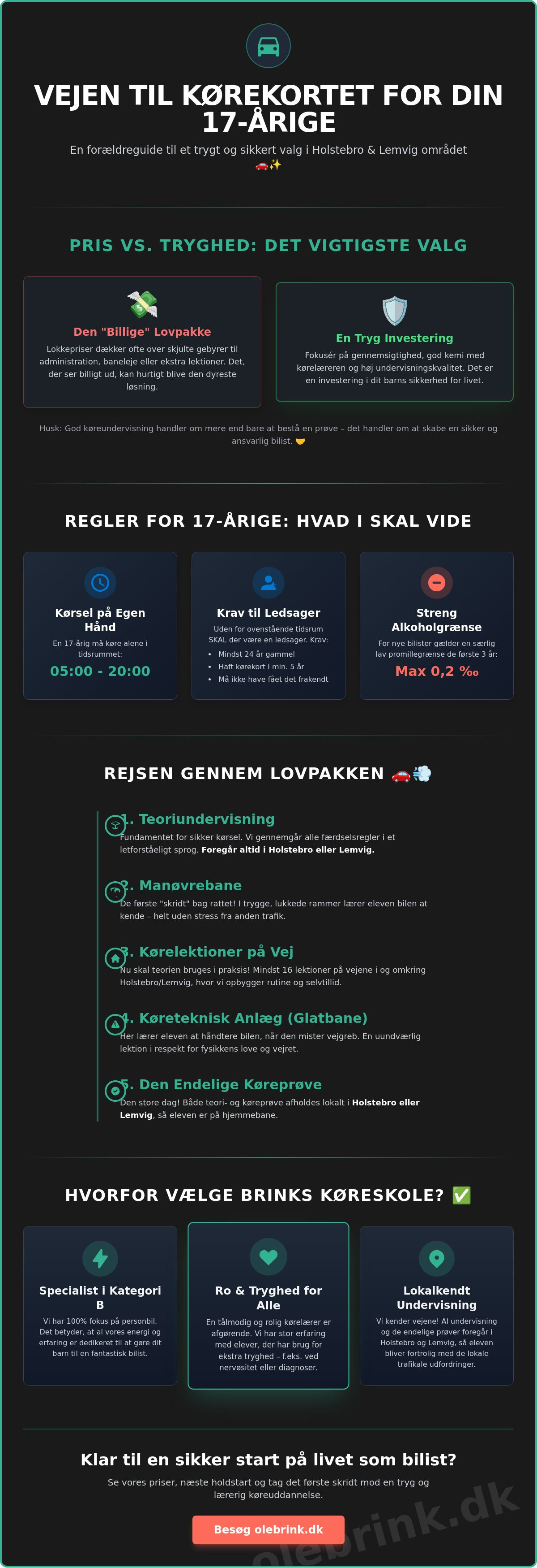 Valg af køreskole til sit barn Holstebro