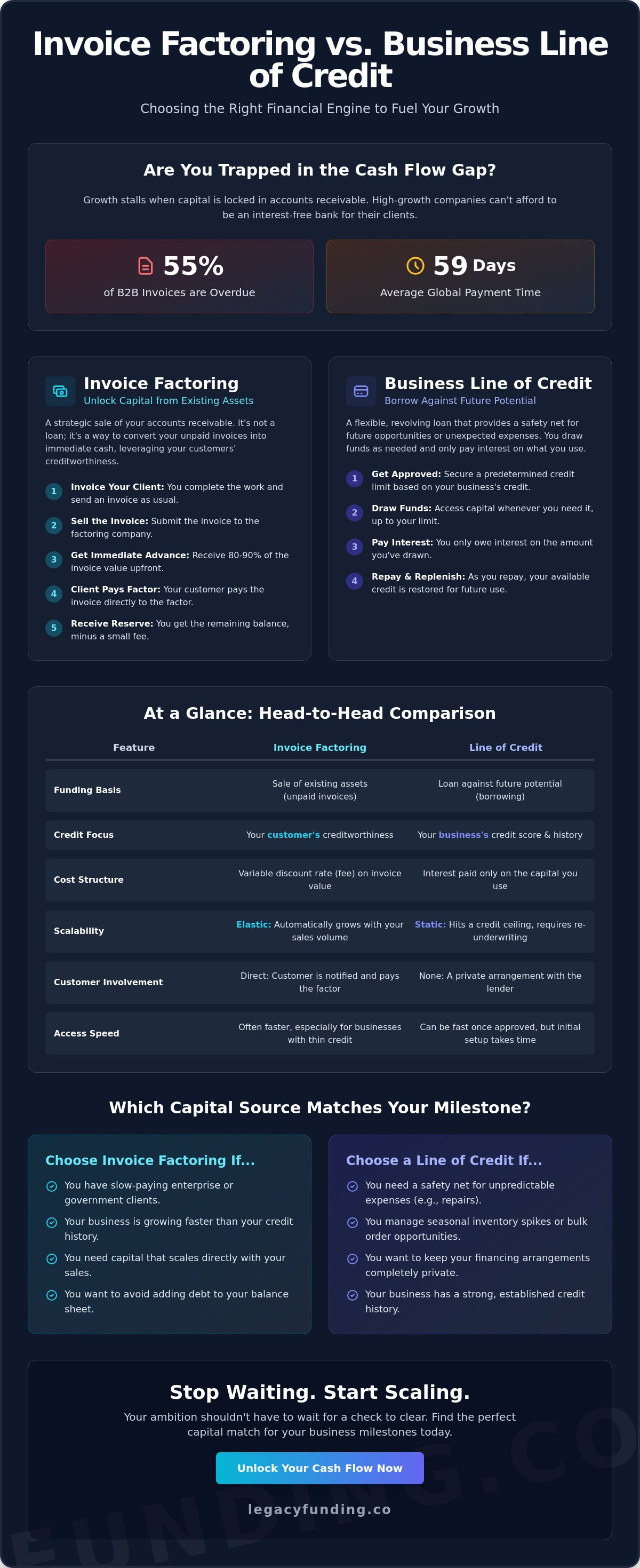 Invoice factoring vs business line of credit