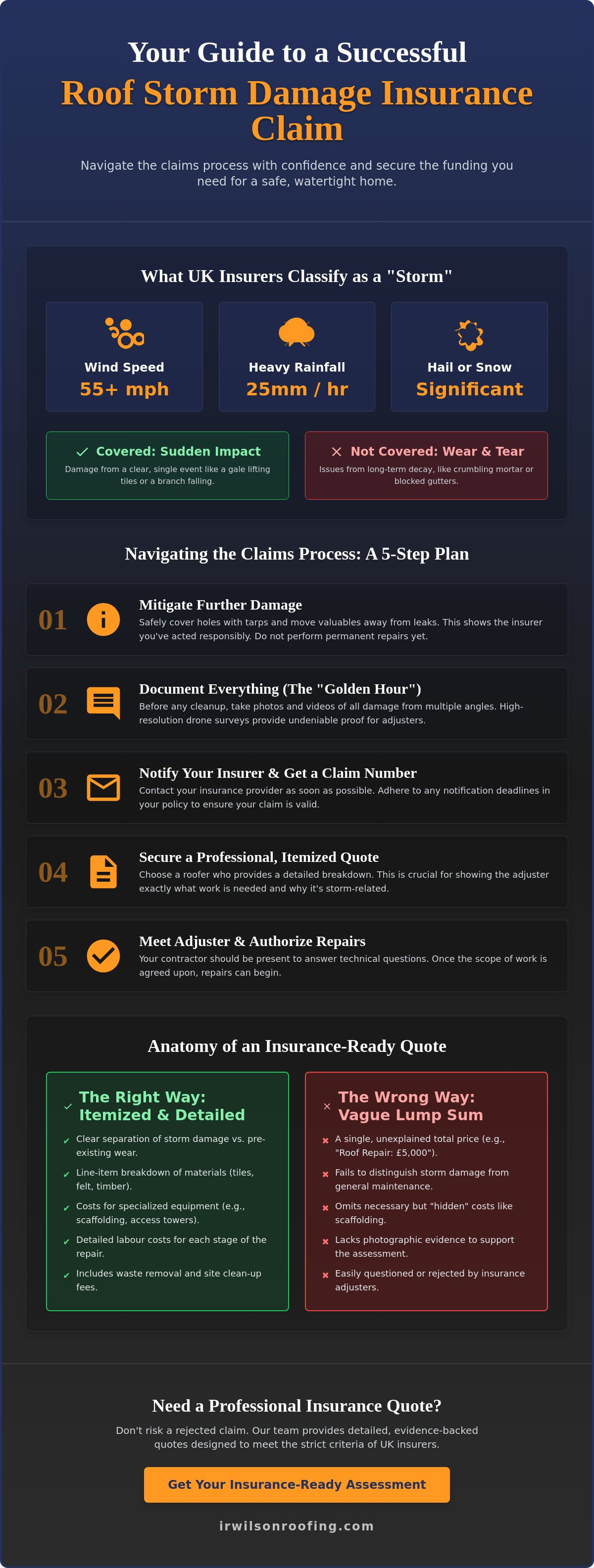 Insurance quotes for roof storm damage