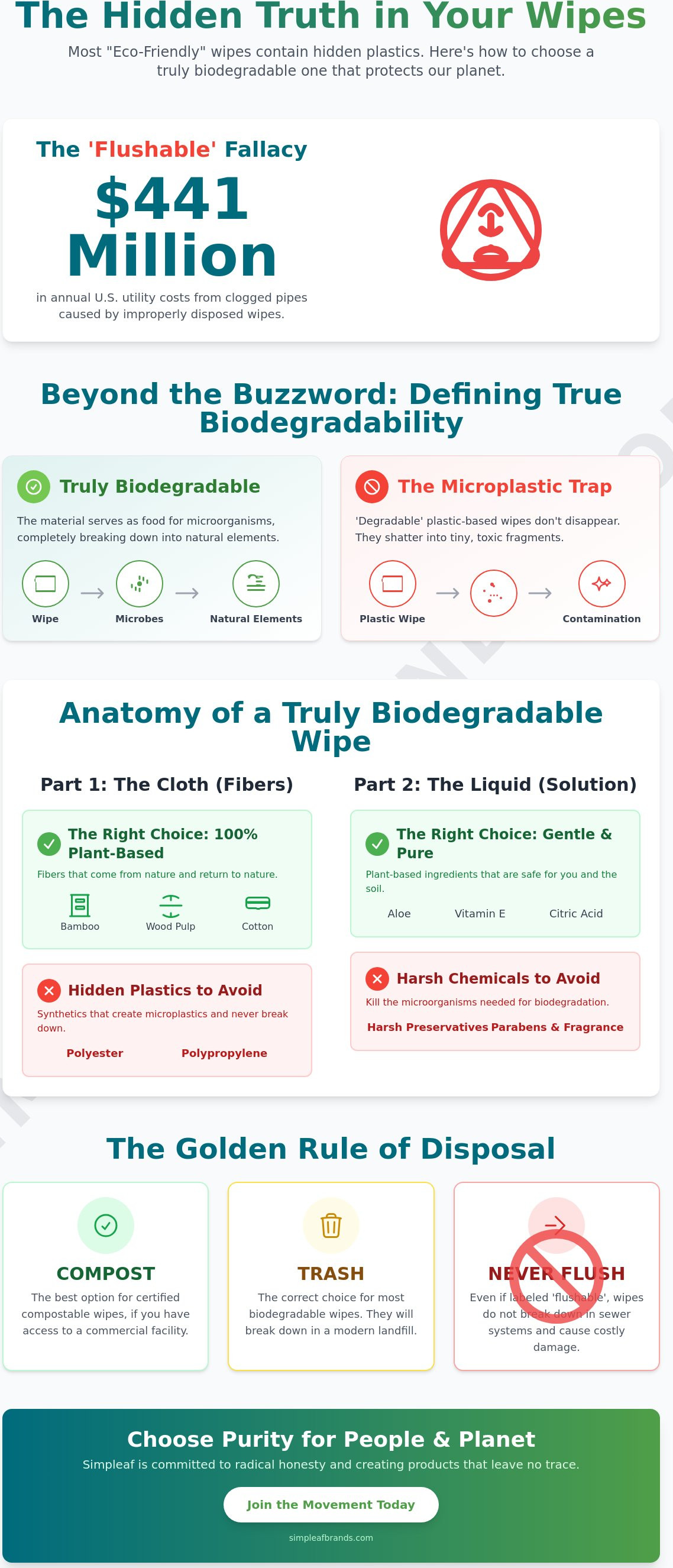 What makes a wipe truly biodegradable