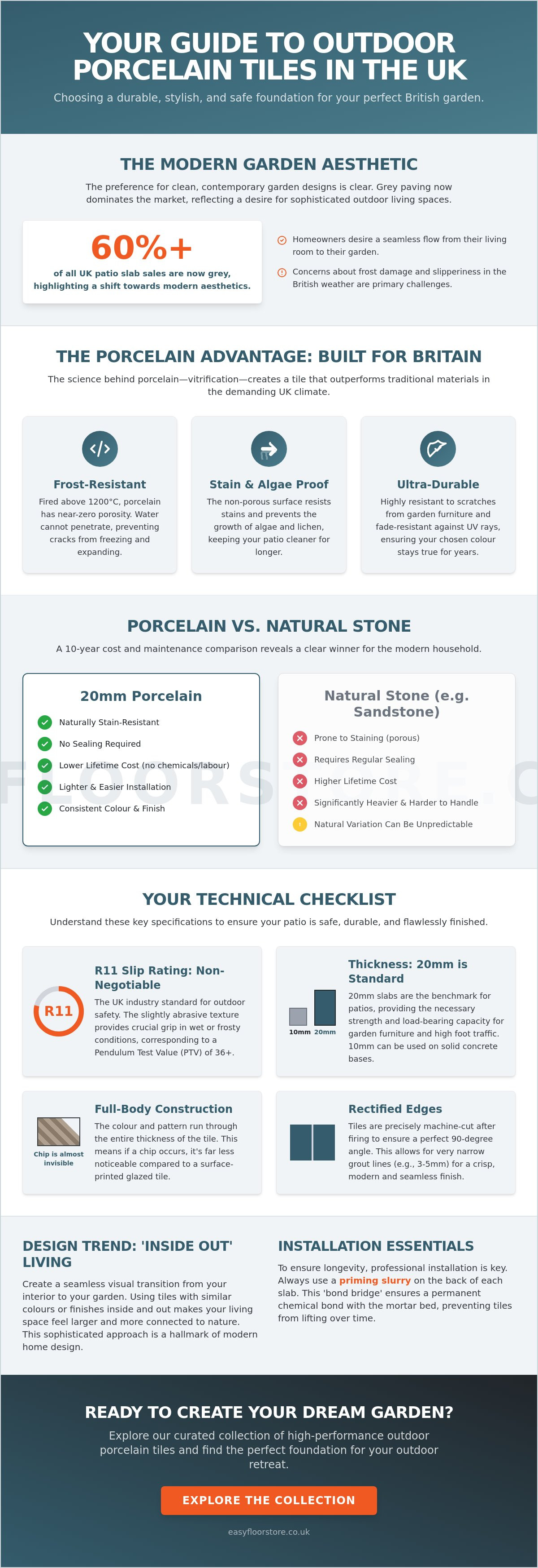 Outdoor porcelain tiles UK