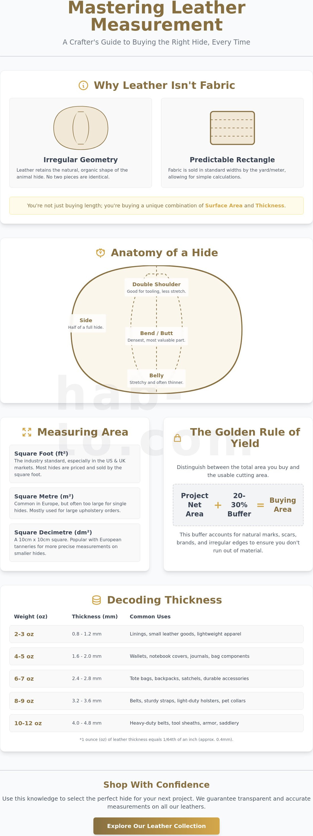 How to measure leather