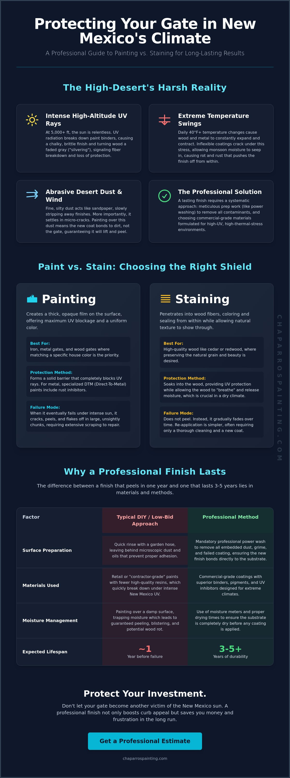 Gate painting and staining Rio Rancho