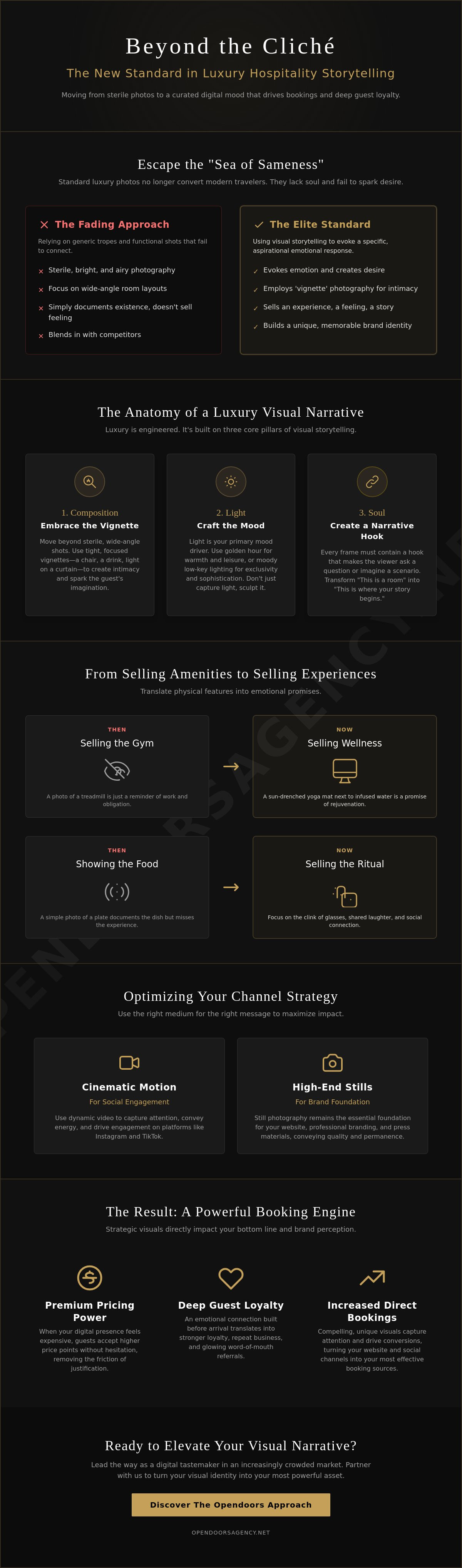 Visual storytelling for hospitality