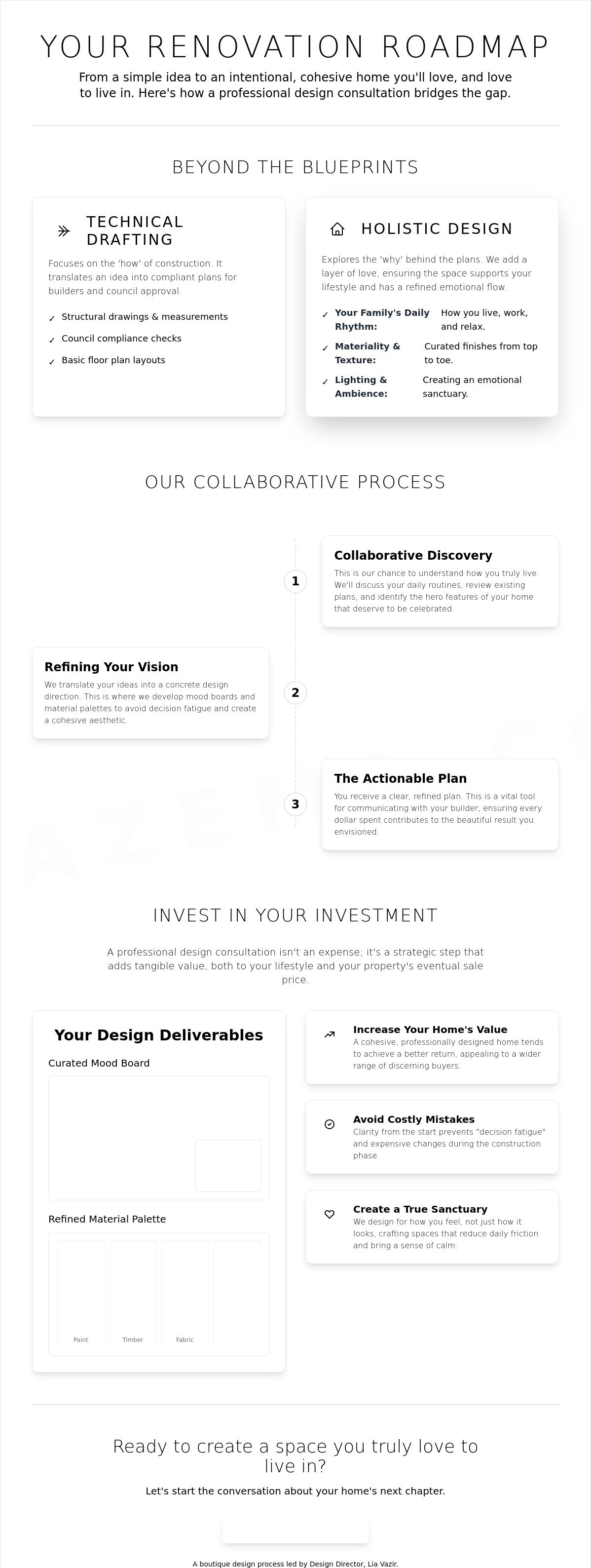Renovation design consultation Sydney