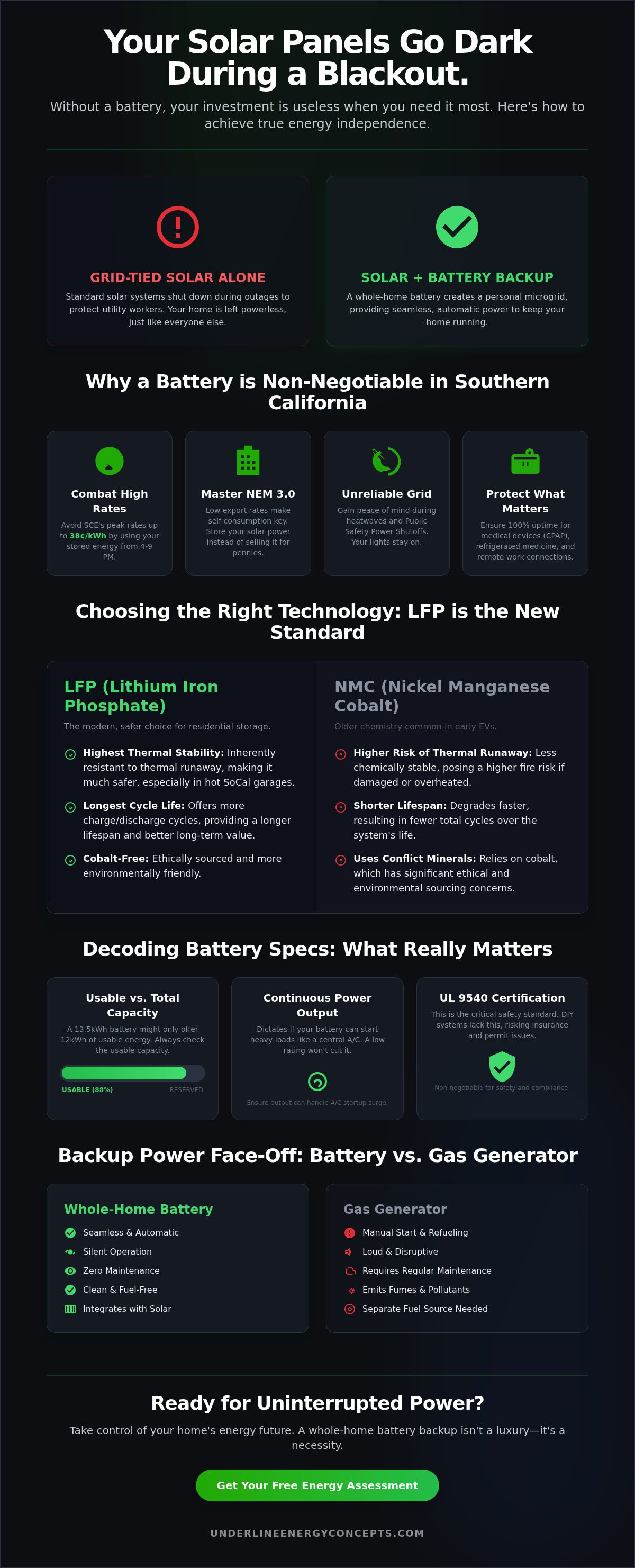 Whole home battery backup installation
