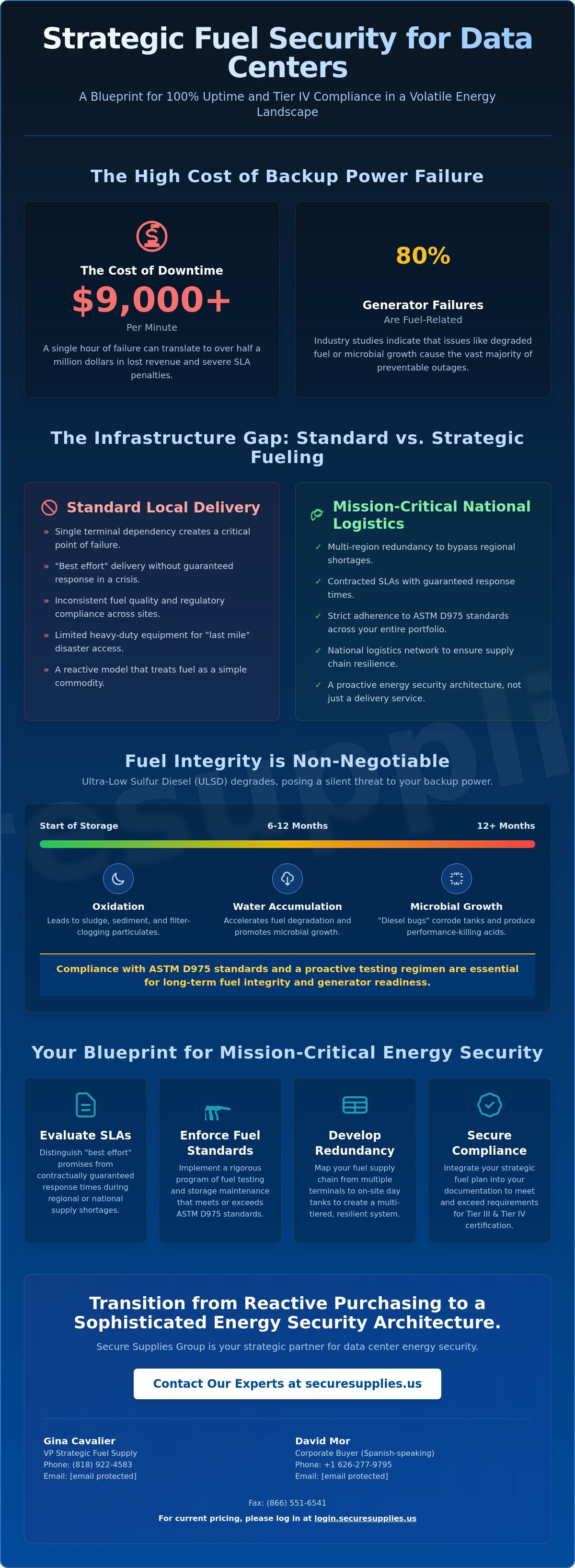 Bulk fuel delivery for data centers