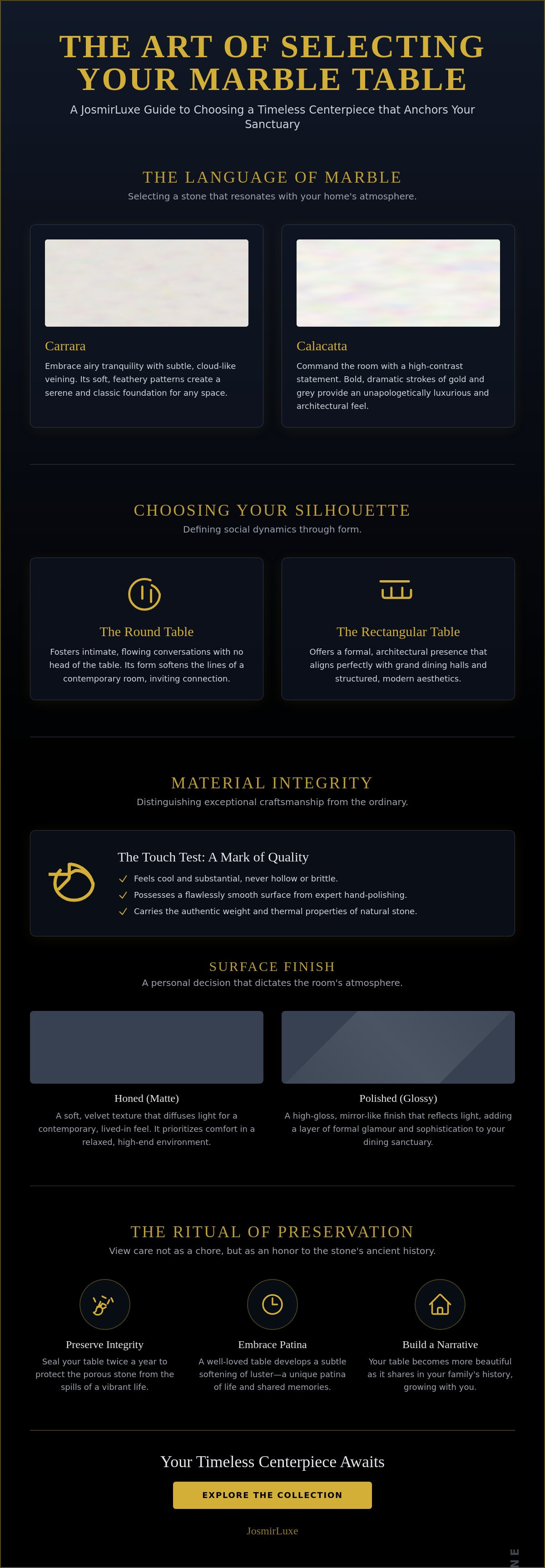 How to choose a marble dining table