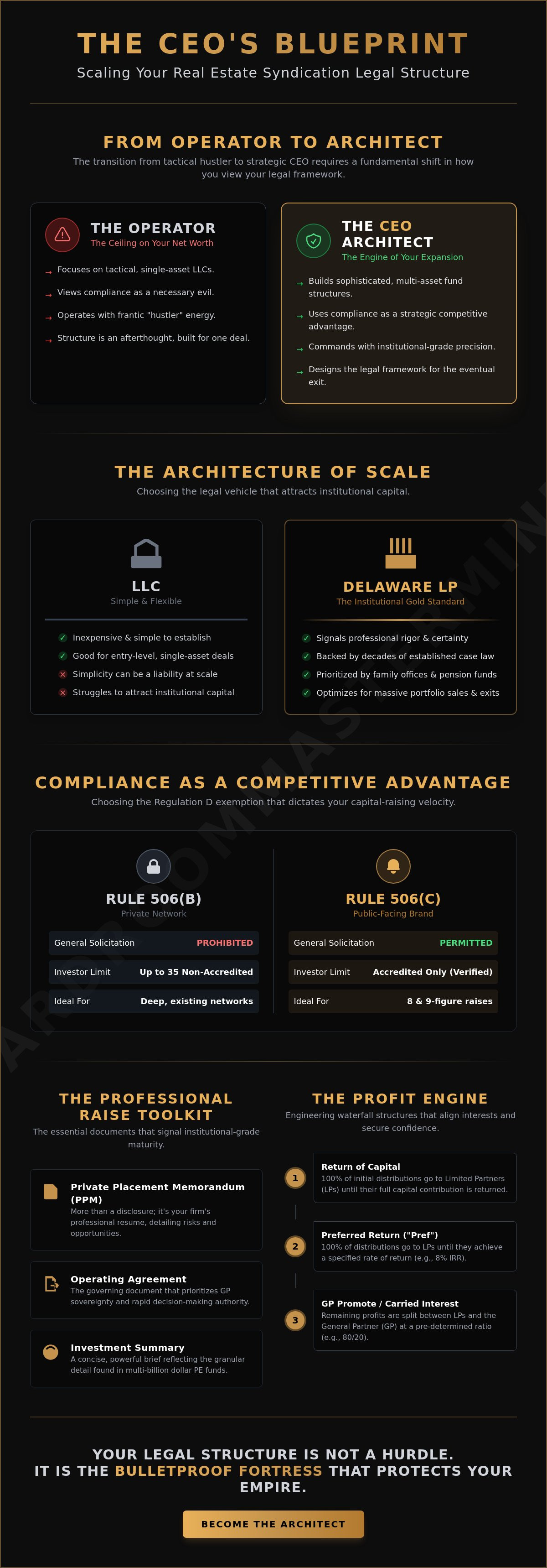 Real estate syndication legal structure