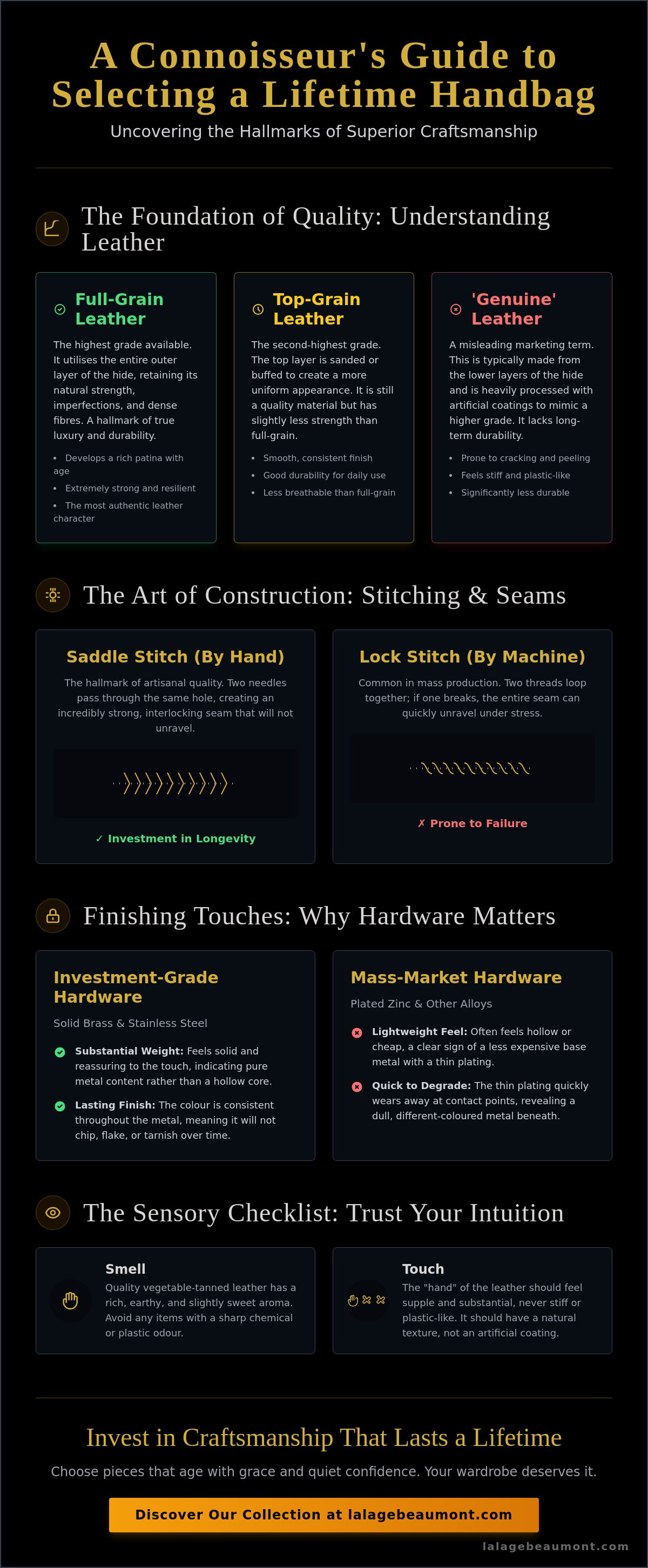What to look for in a quality leather handbag