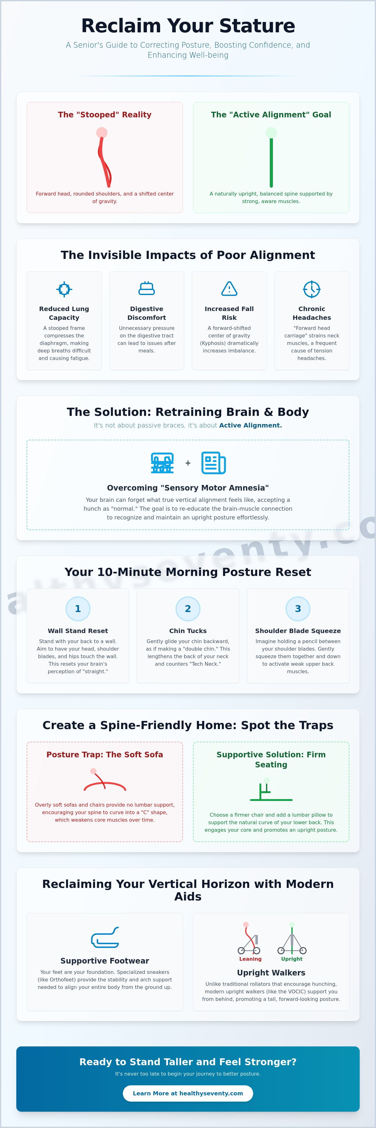 Posture correction for seniors