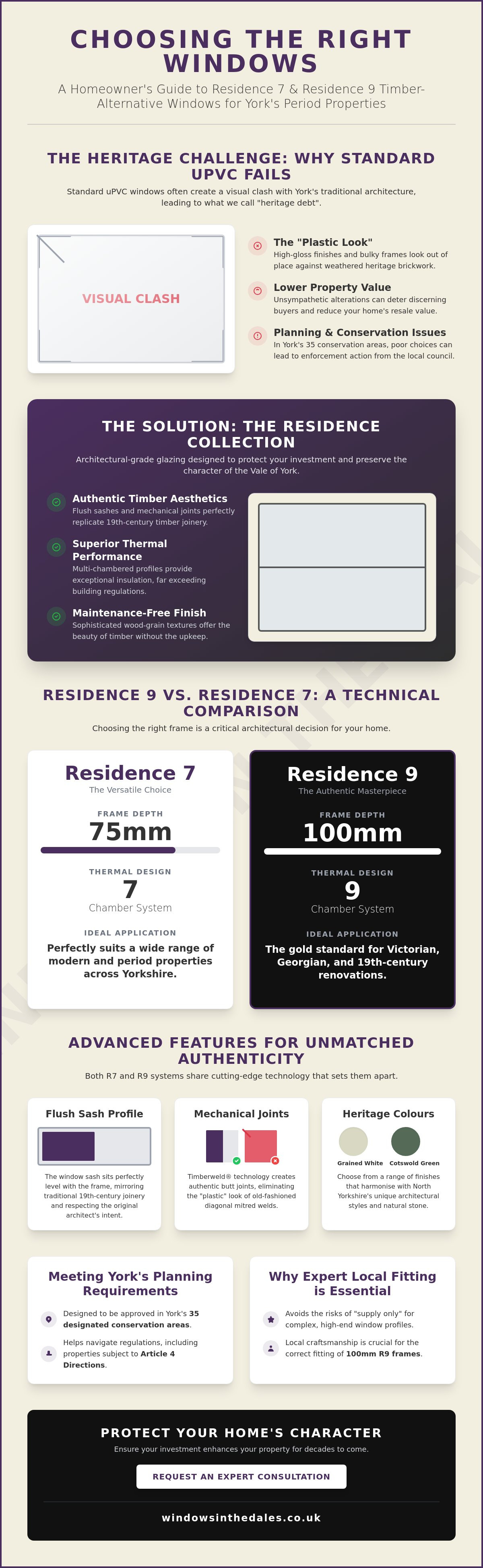 Residence R7 and R9 Timber Look uPVC windows in York